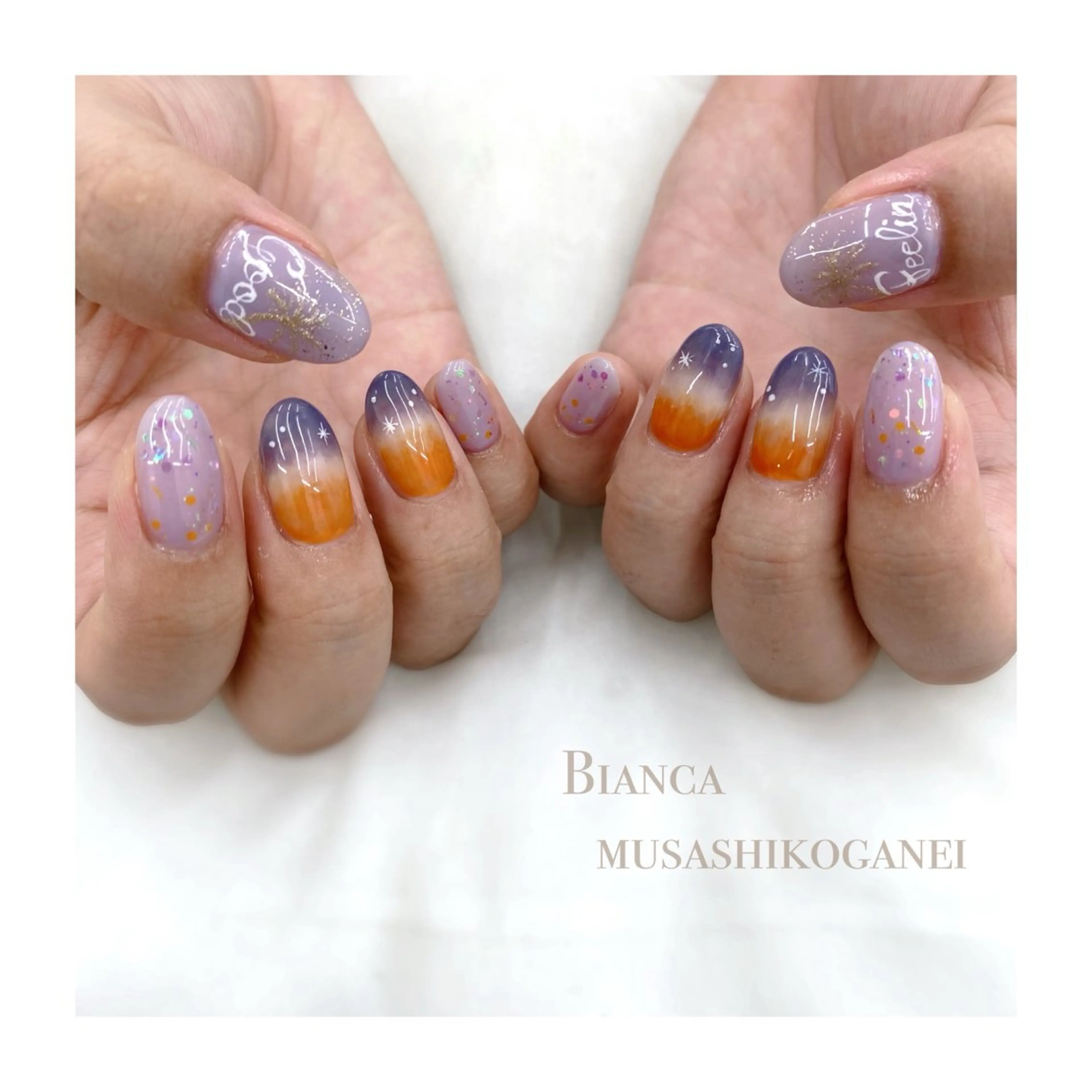 ネイル ハンドネイル Bianca 武蔵小金井　しぎはらのネイルデザイン