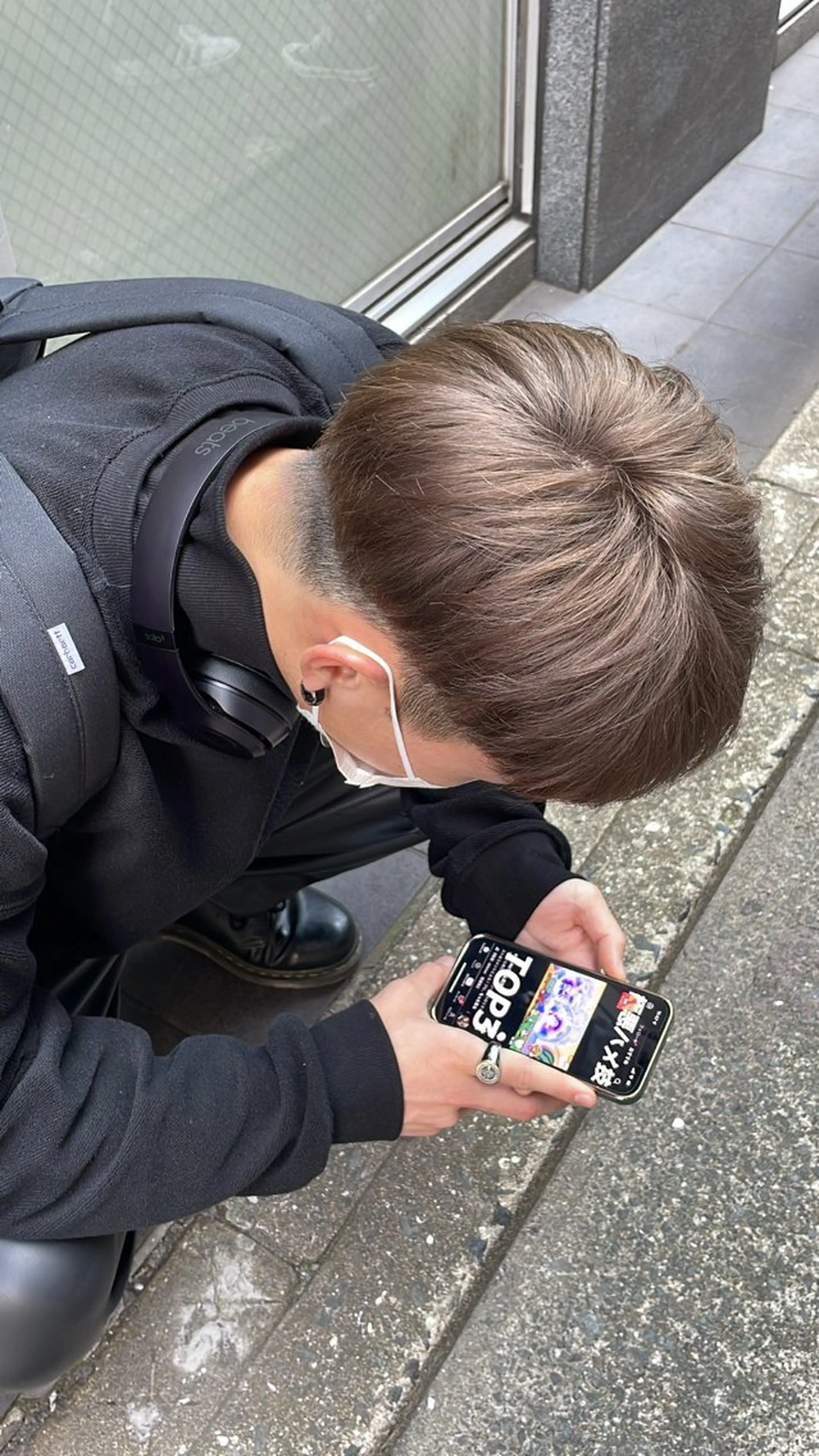 ショート カラー メンズ メンズブリーチ ベージュカラー ブリーチ 透明感カラー ROOM304所属・Room 304のヘアスタイル