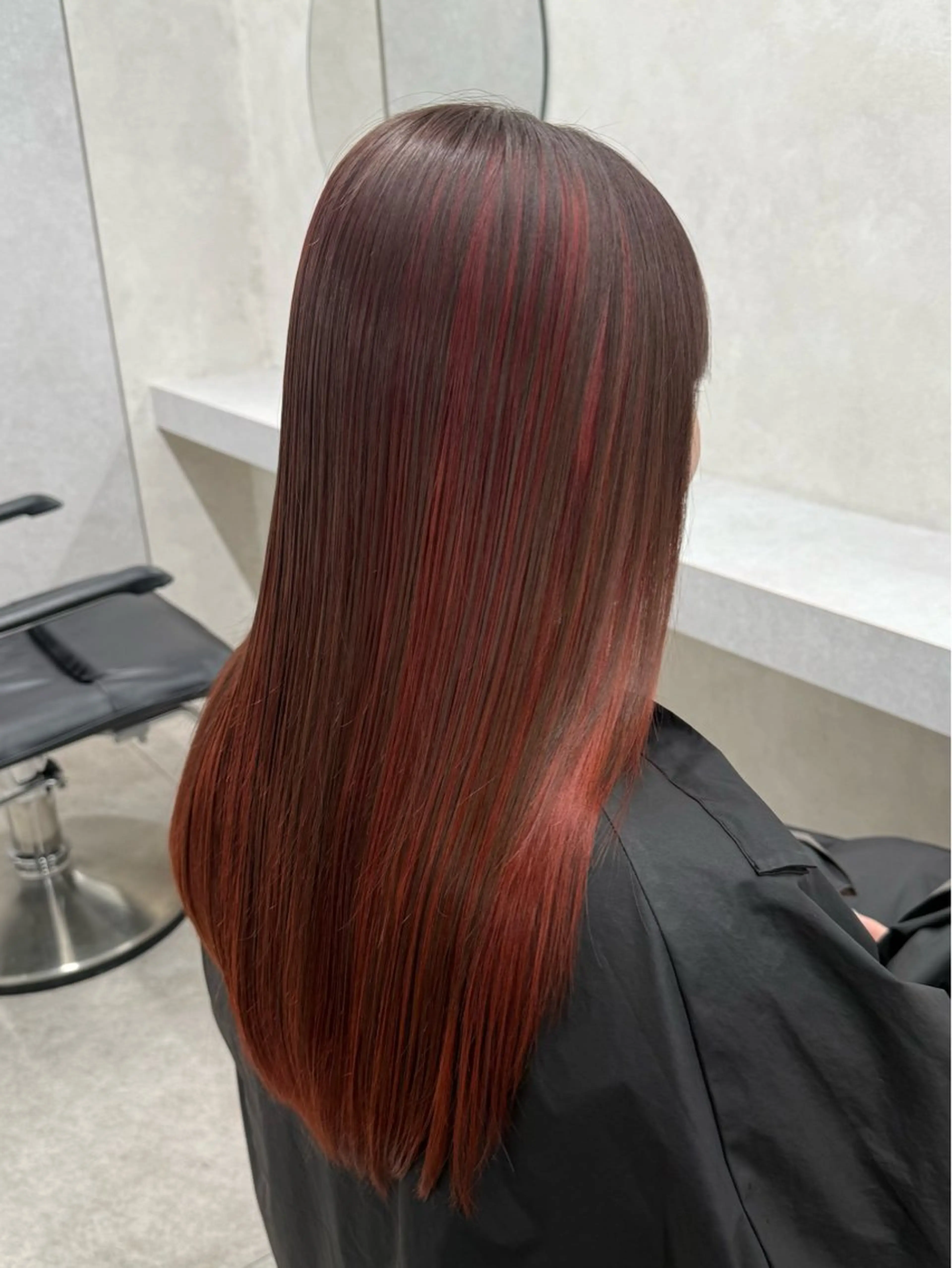 セミロング 韓国風ヘア レイヤーカット 似合わせカット 🍎森貝洋亮🍎 ブリーチカラー特化のヘアスタイル