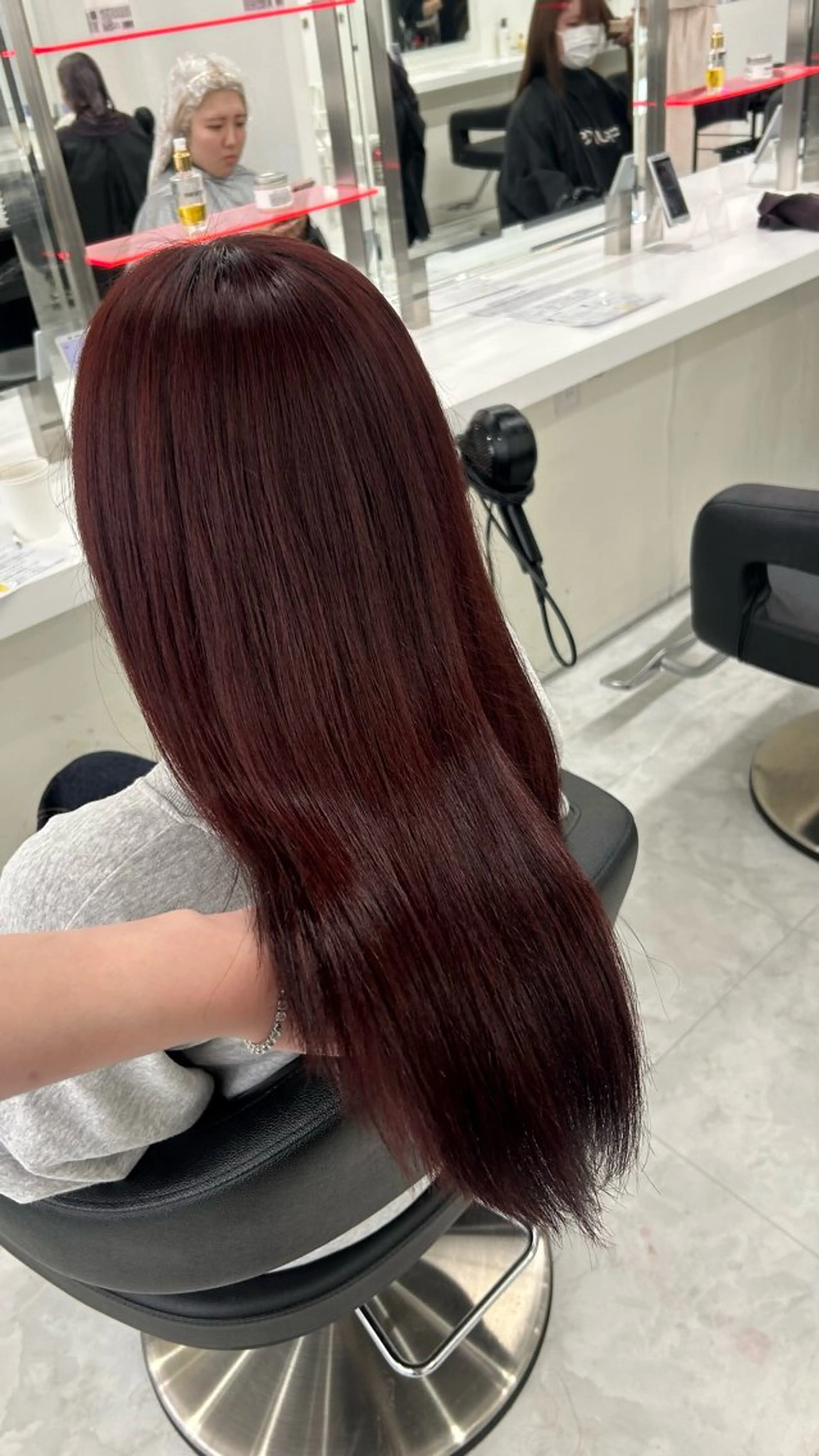 ロング カラー パーマ ヘアアレンジ メンズ キッズ ヘアカラー 🩶盛れ✖️韓国ヘア 🩶Himari🎀のヘアスタイル