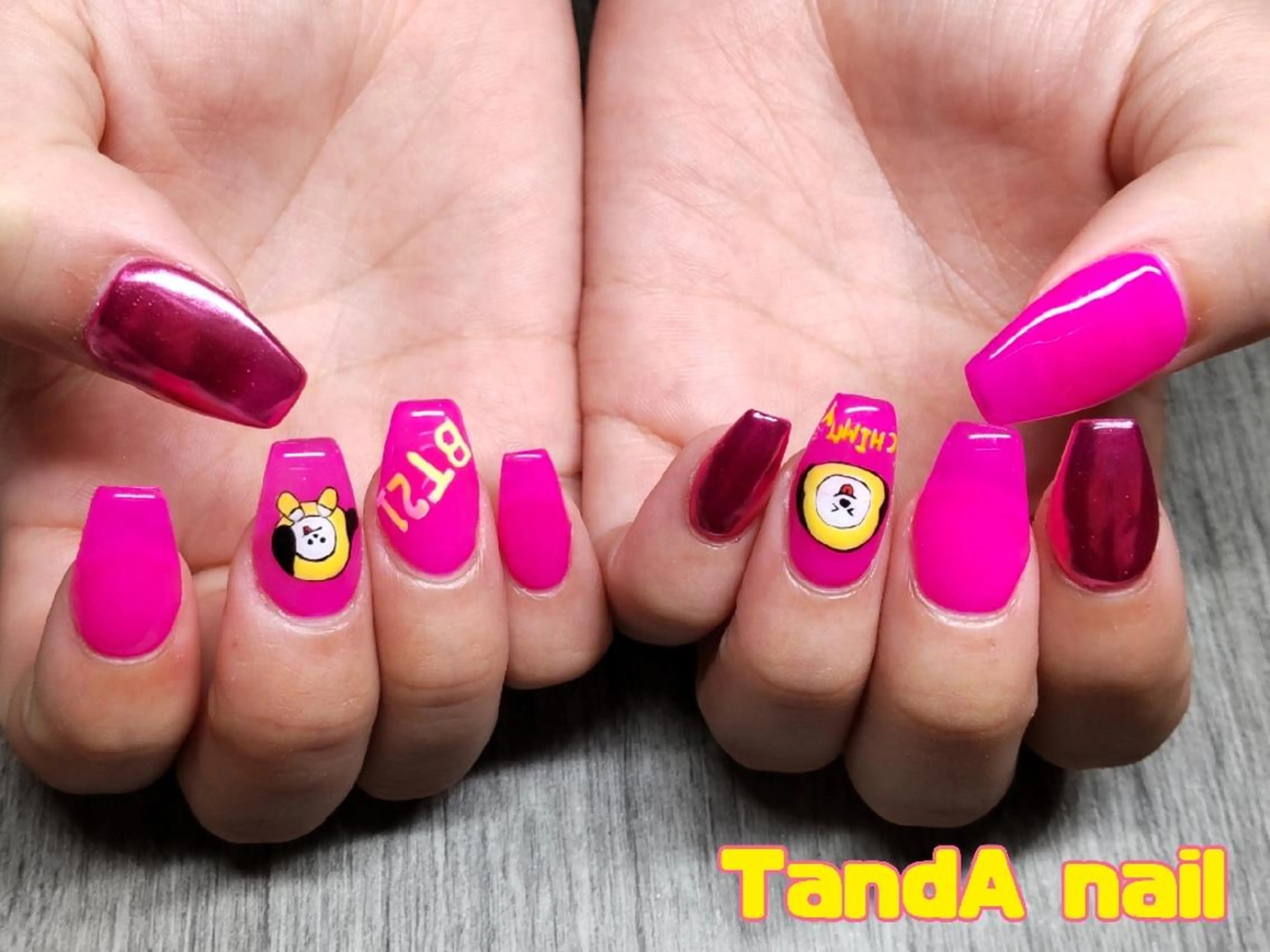 セミロング ネイル 長さ出し ジェルネイル ニュアンスネイル ピンク スカルプネイル ハンドネイル T&A nailのネイルデザイン