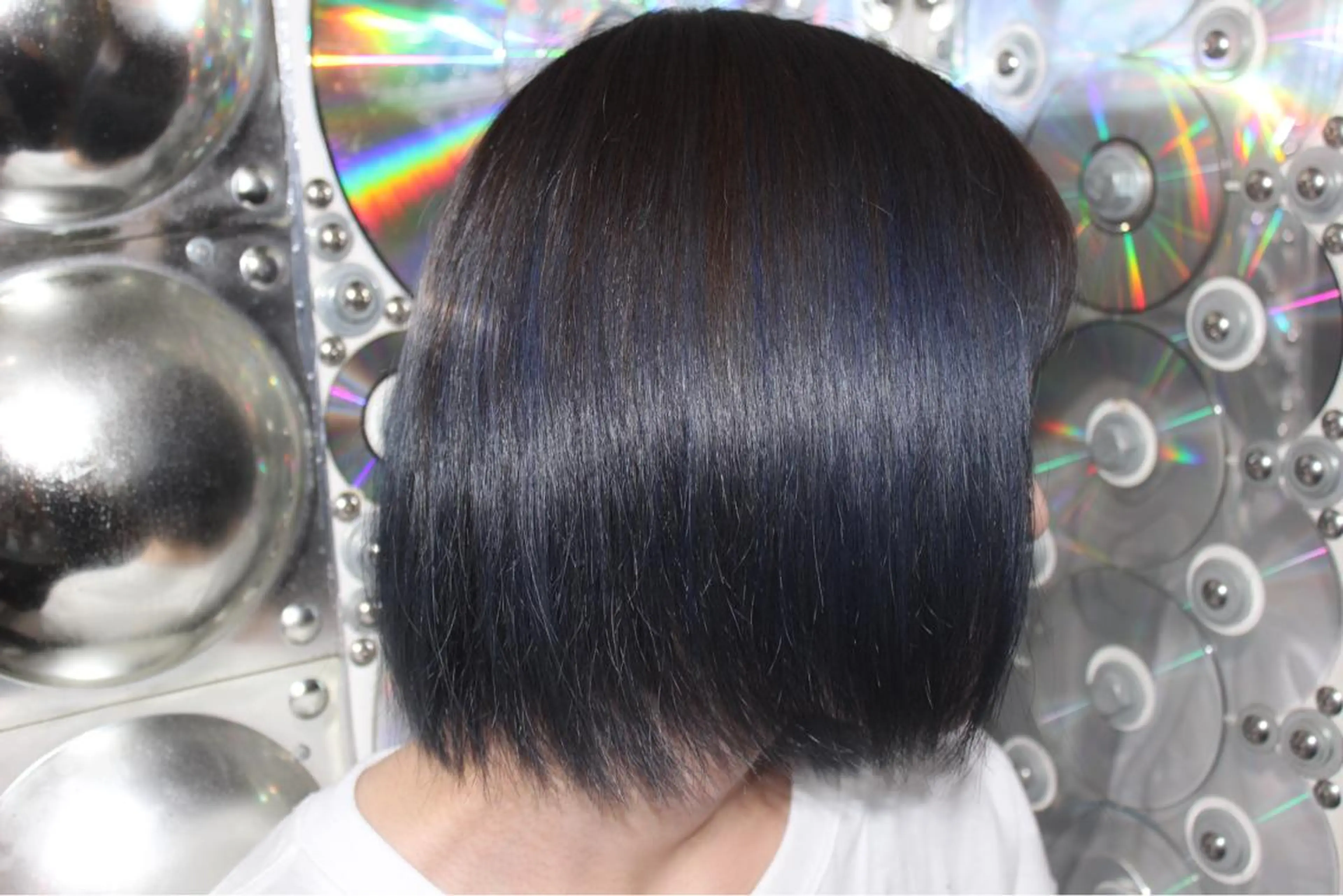 ショート カラー 黒髪 ブルーカラー ブルーブラック haco+所属・🌈派手髪エクステ ブレイズ🌈ひろとのヘアスタイル