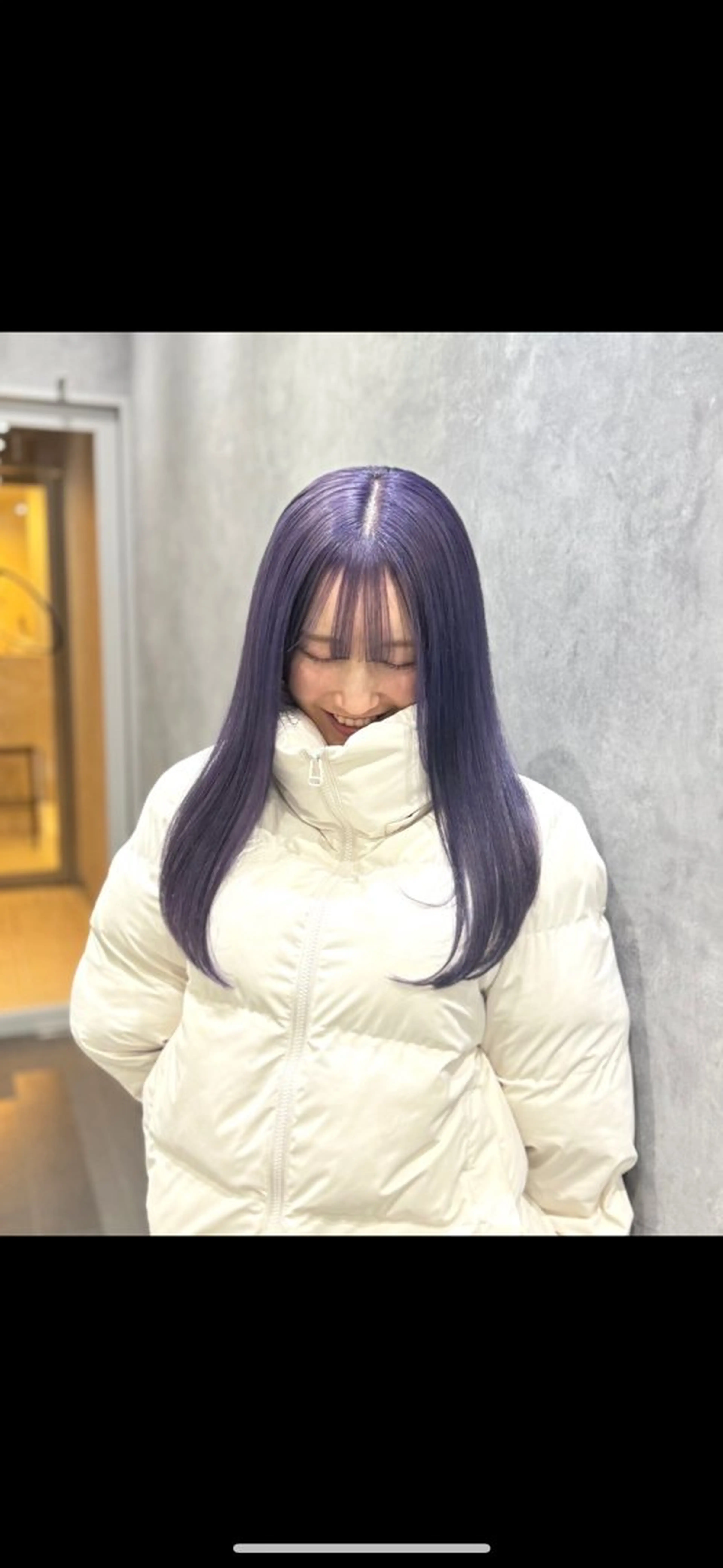 セミロング カラー ラベンダーカラー ヘアカラー CS made by SHACHU 栄所属・💖艶カラー💖 mikuのヘアスタイル