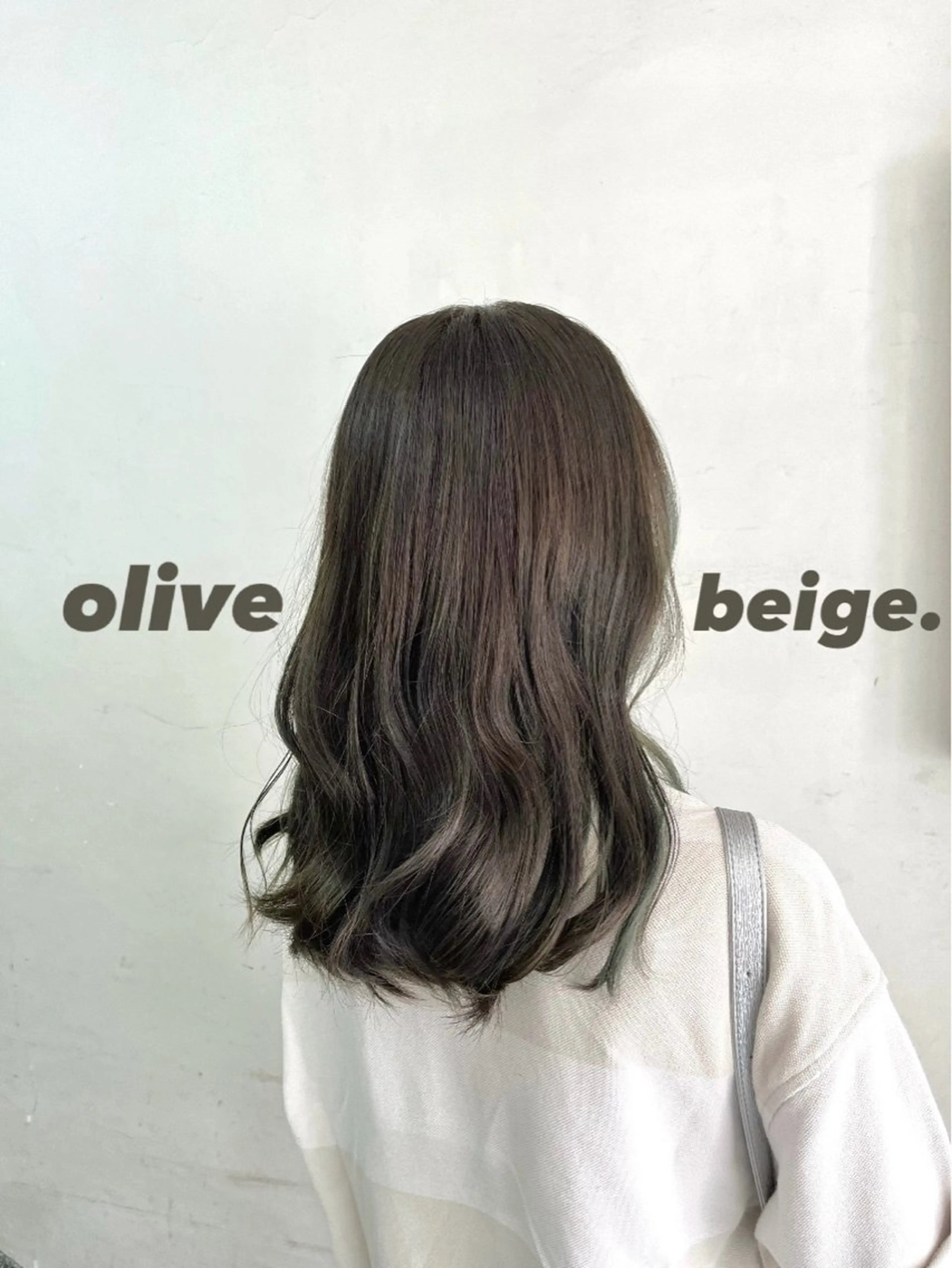 セミロング カラー ベージュカラー オリーブベージュ メンズカット/ 横浜/佐藤桃香 🦥のヘアスタイル