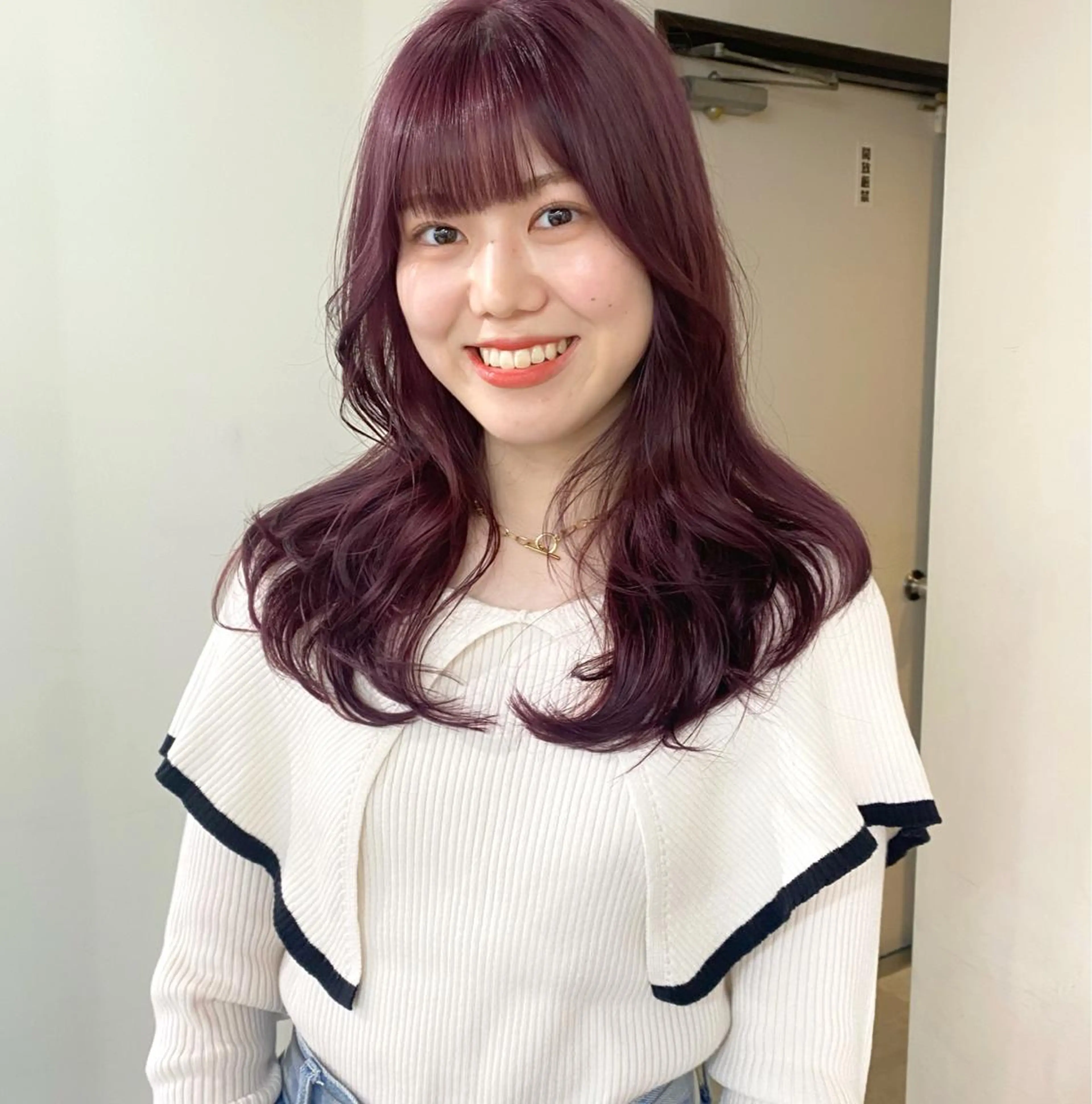 カラー ベージュカラー ブリーチ ラベンダーカラー ラベンダーピンク ピンクカラー ヘアカラー mizuki/ピンク ベージュ.レイヤーのヘアスタイル