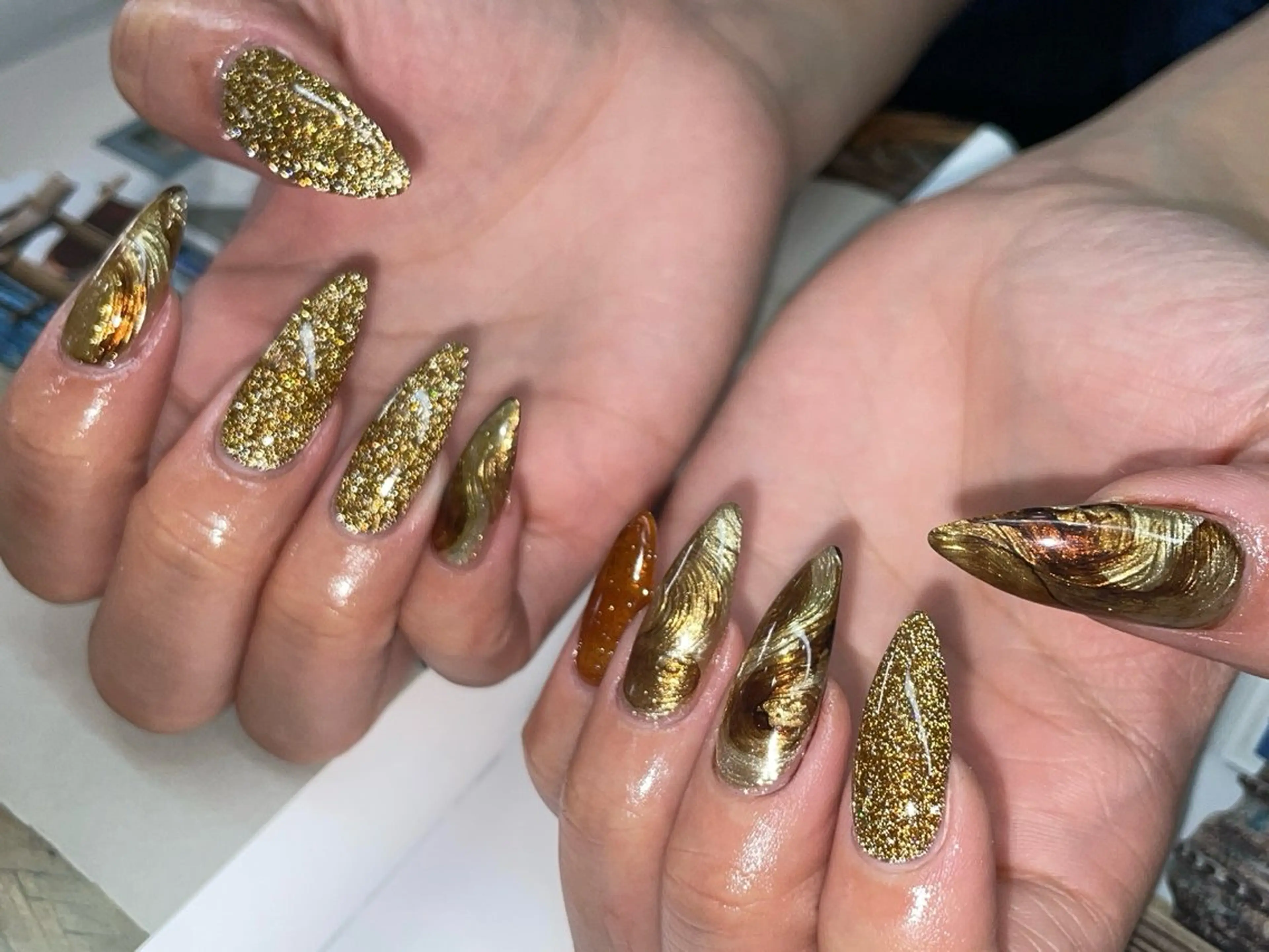 ロング écrin所属・kouno megumiのネイルデザイン