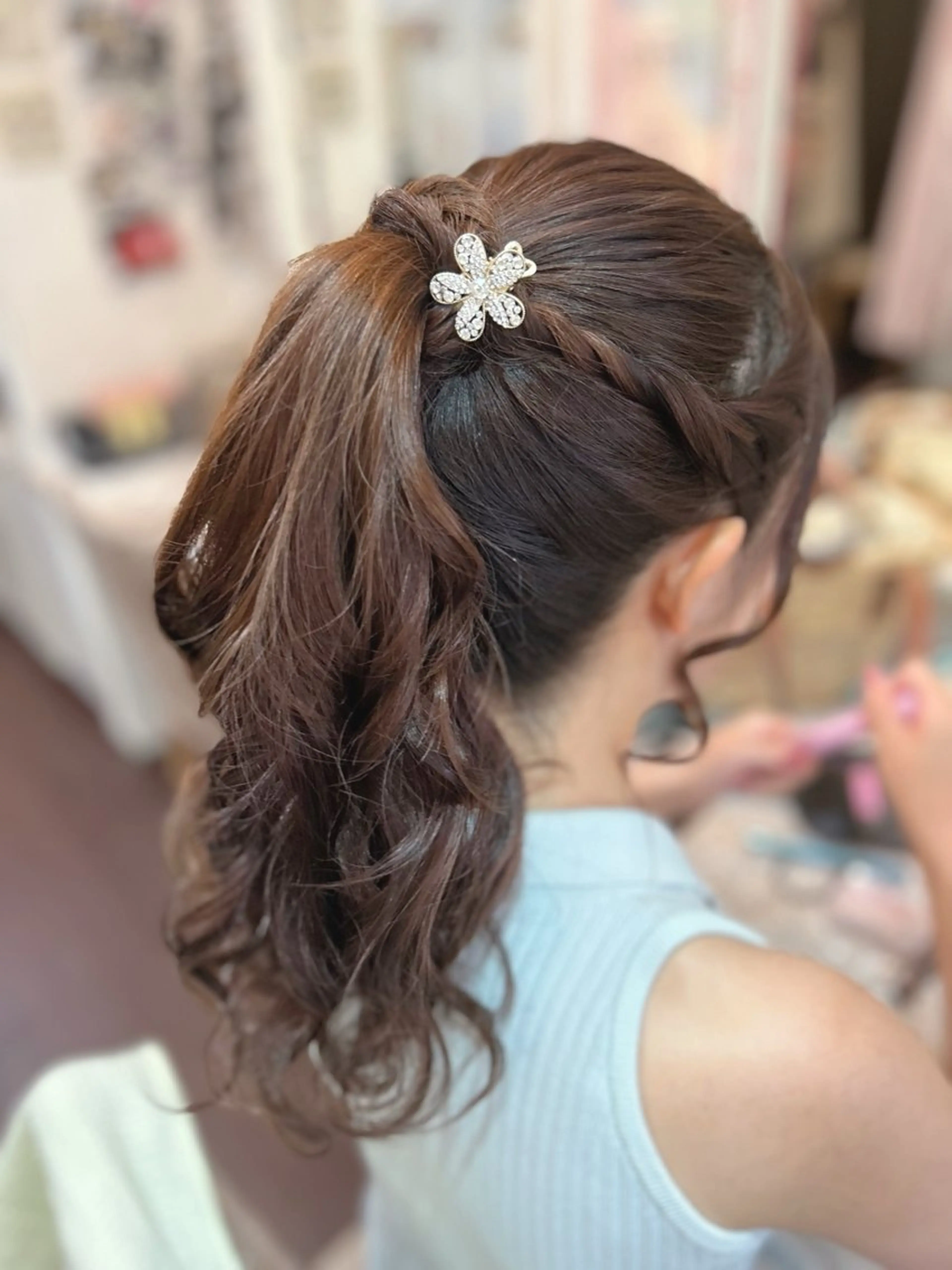 ロング ヘアアレンジ ポニーテール 心斎橋/セットサロン /ボイボイのヘアスタイル