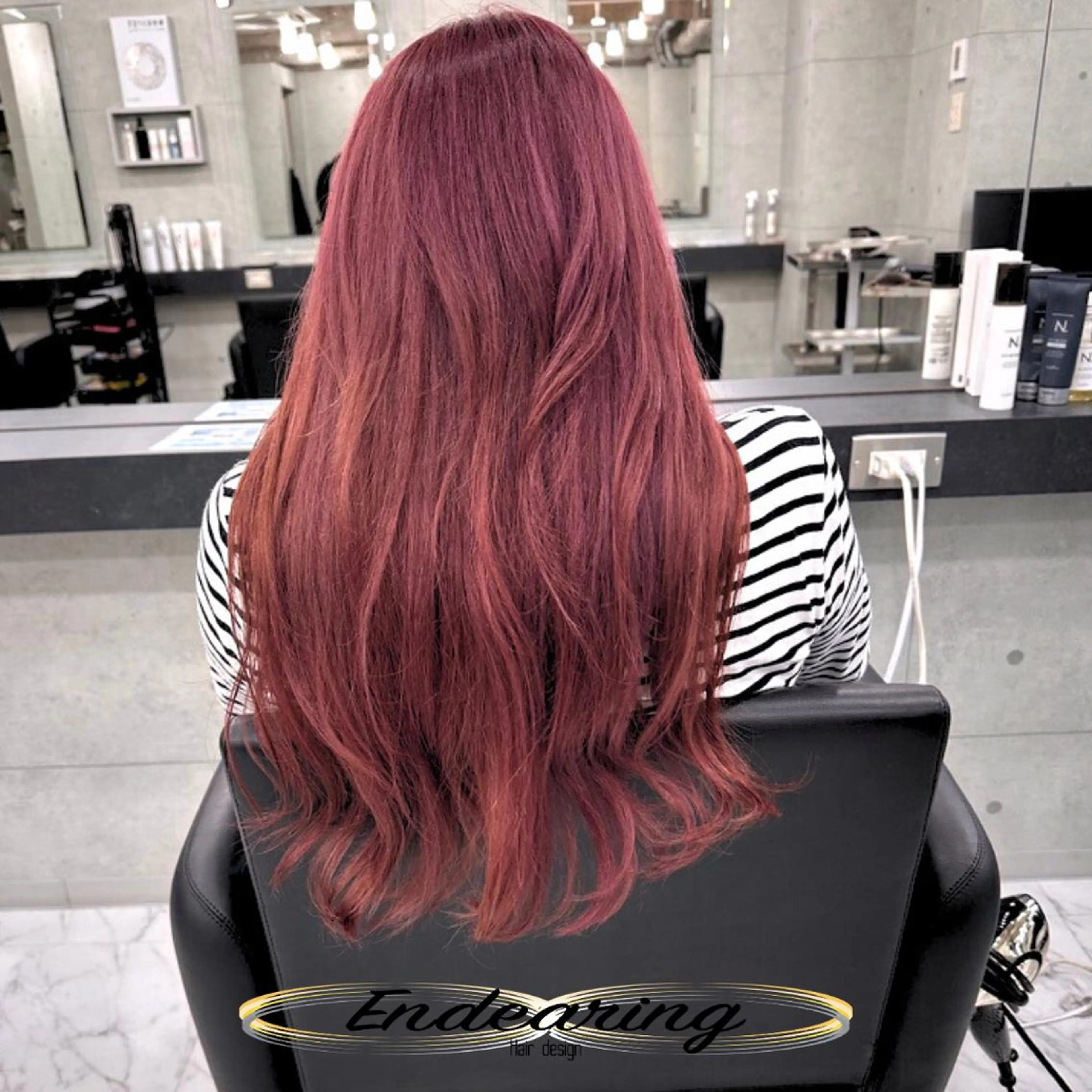 カラー 透明感カラー ピンクカラー カット ヘアカラー Endearing 銀座/レイヤーカットのヘアスタイル