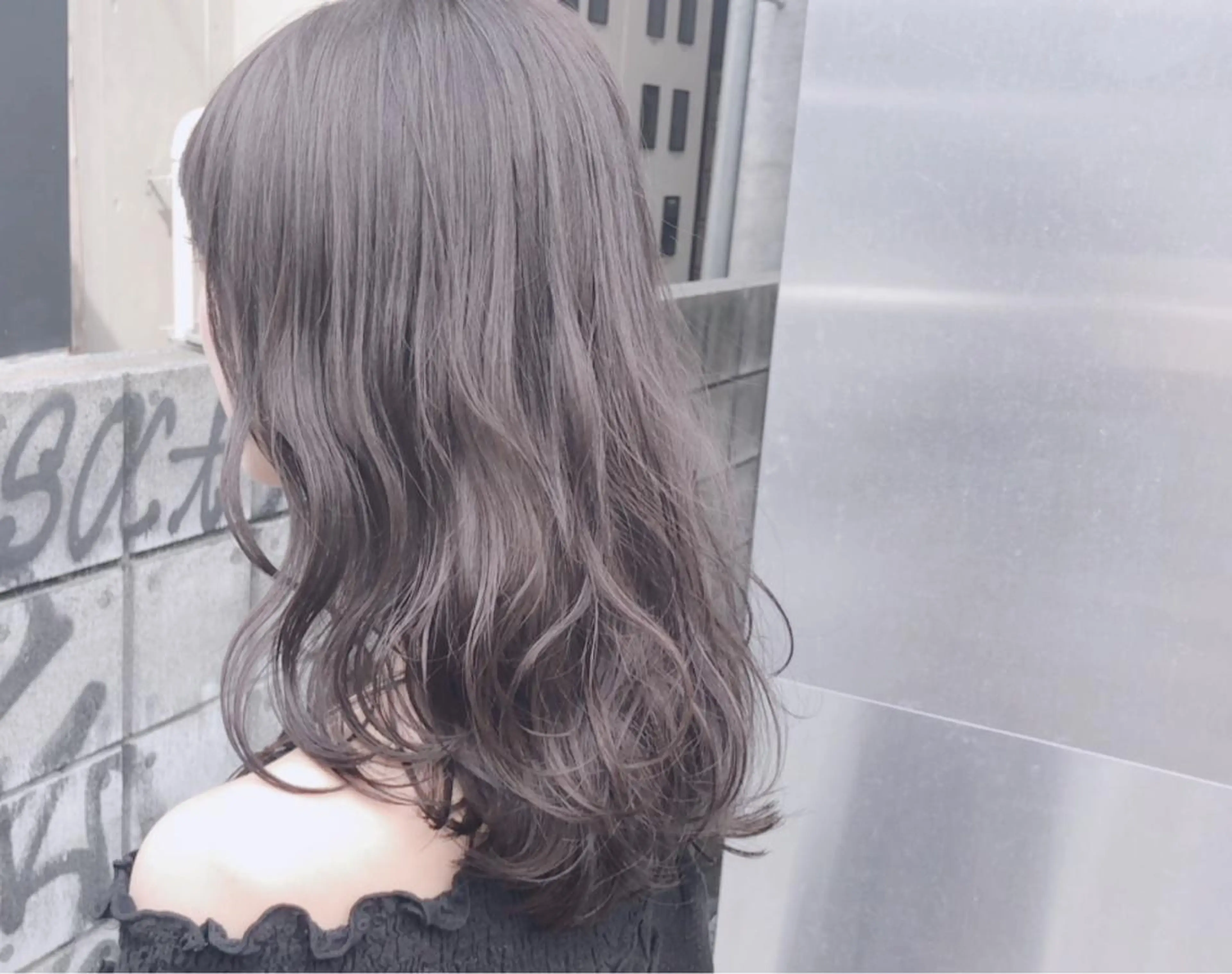 セミロング カラー ヘアアレンジ グレージュ 透明感カラー× レイヤーカット✨高梨のヘアスタイル