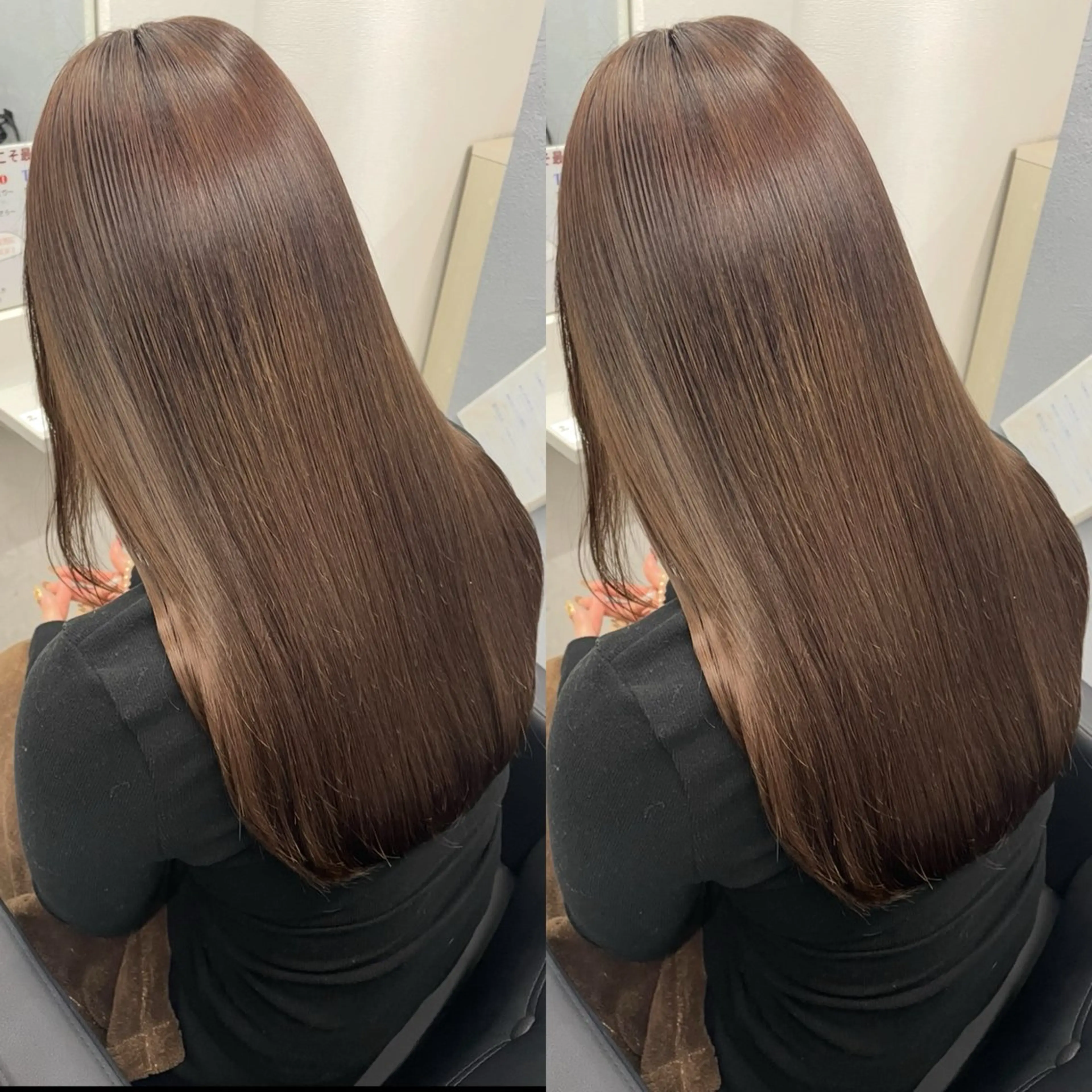 ロング カラー ブリーチ ブラウンカラー 透明感カラー ダブルカラー ブリーチなしカラー ヘアカラー トリートメント ヘアセット ブリーチ無しダブル カラー🦕まどかのヘアスタイル