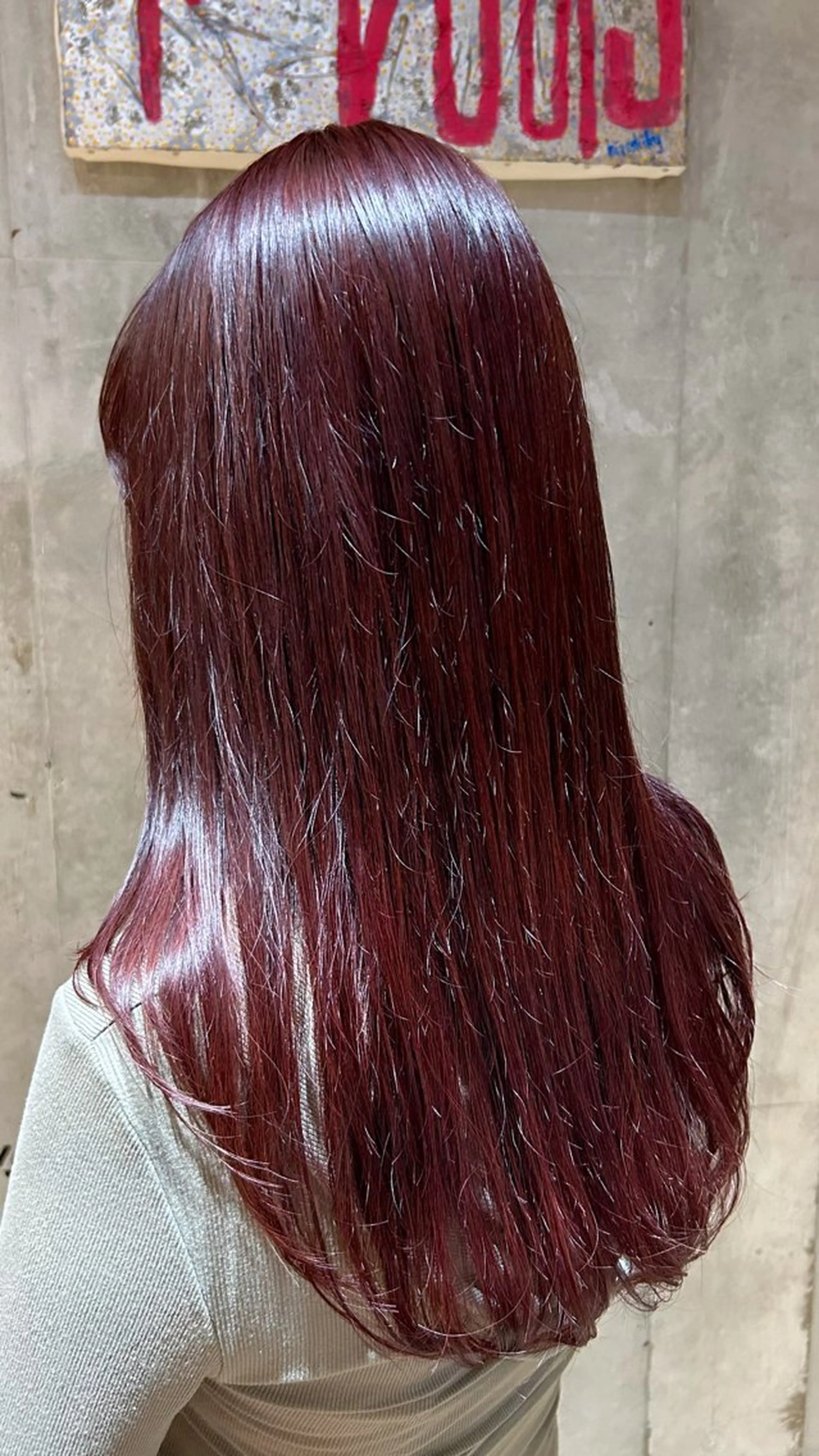 ロング カラー カシス レッドカラー 透明感カラー🫧 /MIKU.のヘアスタイル