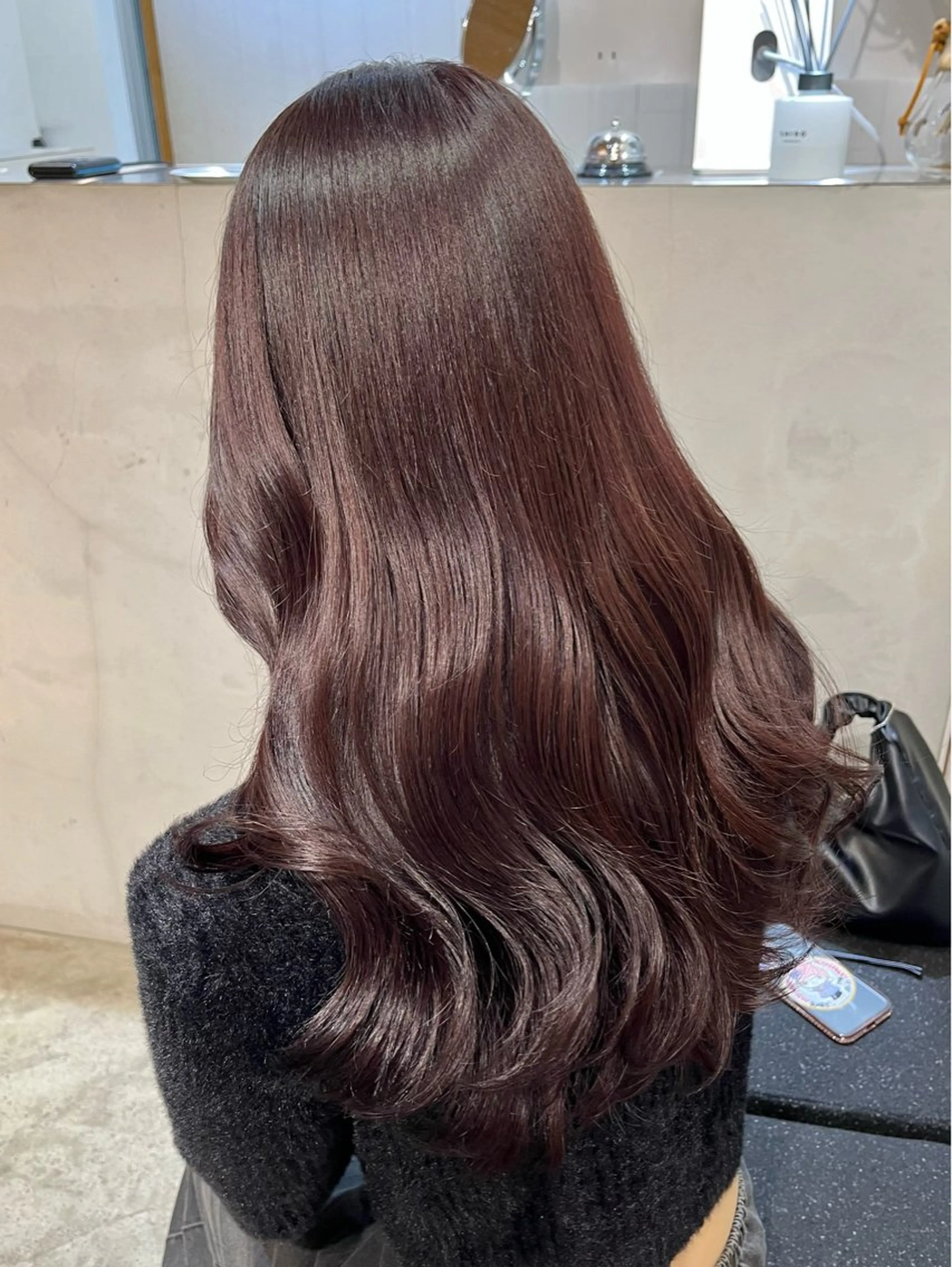 セミロング カラー ヘアアレンジ ブリーチ ブラウンカラー ダブルカラー ブリーチなしカラー ピンクカラー 🫧透明感カラー/ ナルハ🫧のヘアスタイル