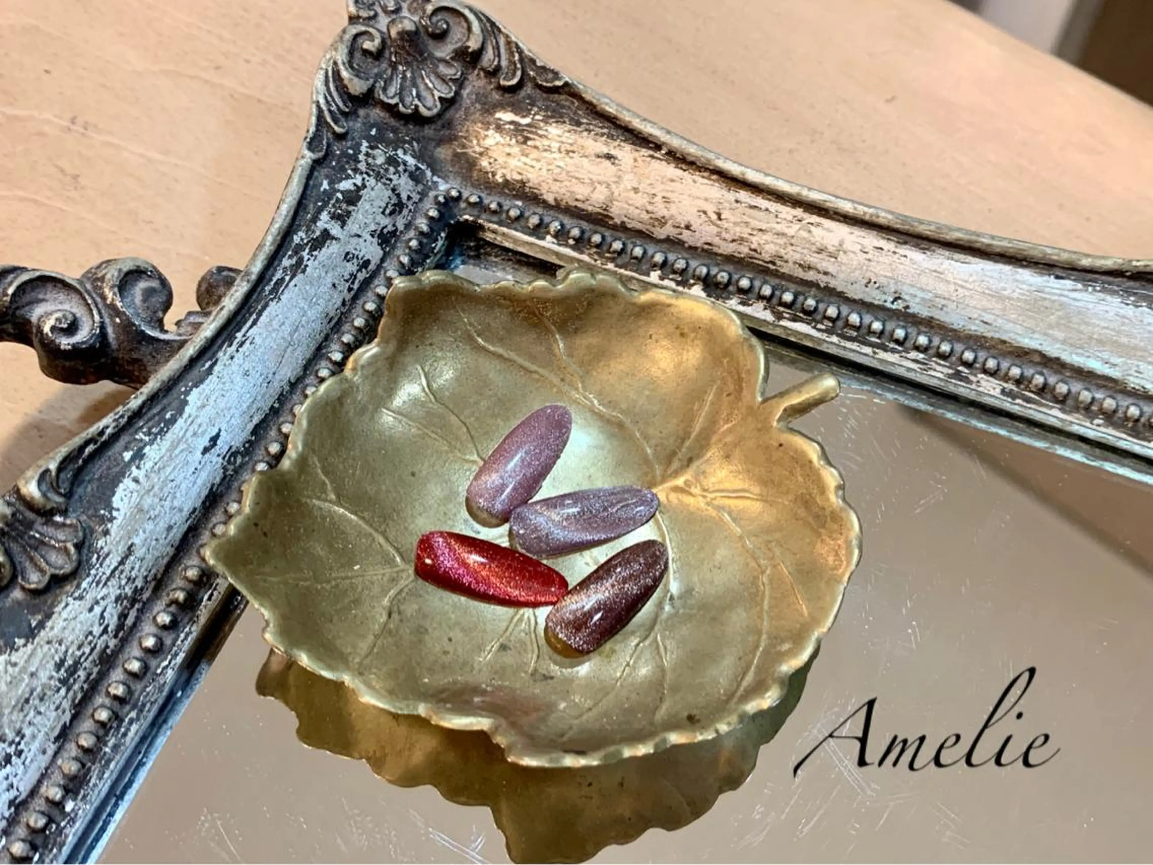 ネイル ジェルネイル マグネットネイル いちじゅう あおいのネイルデザイン