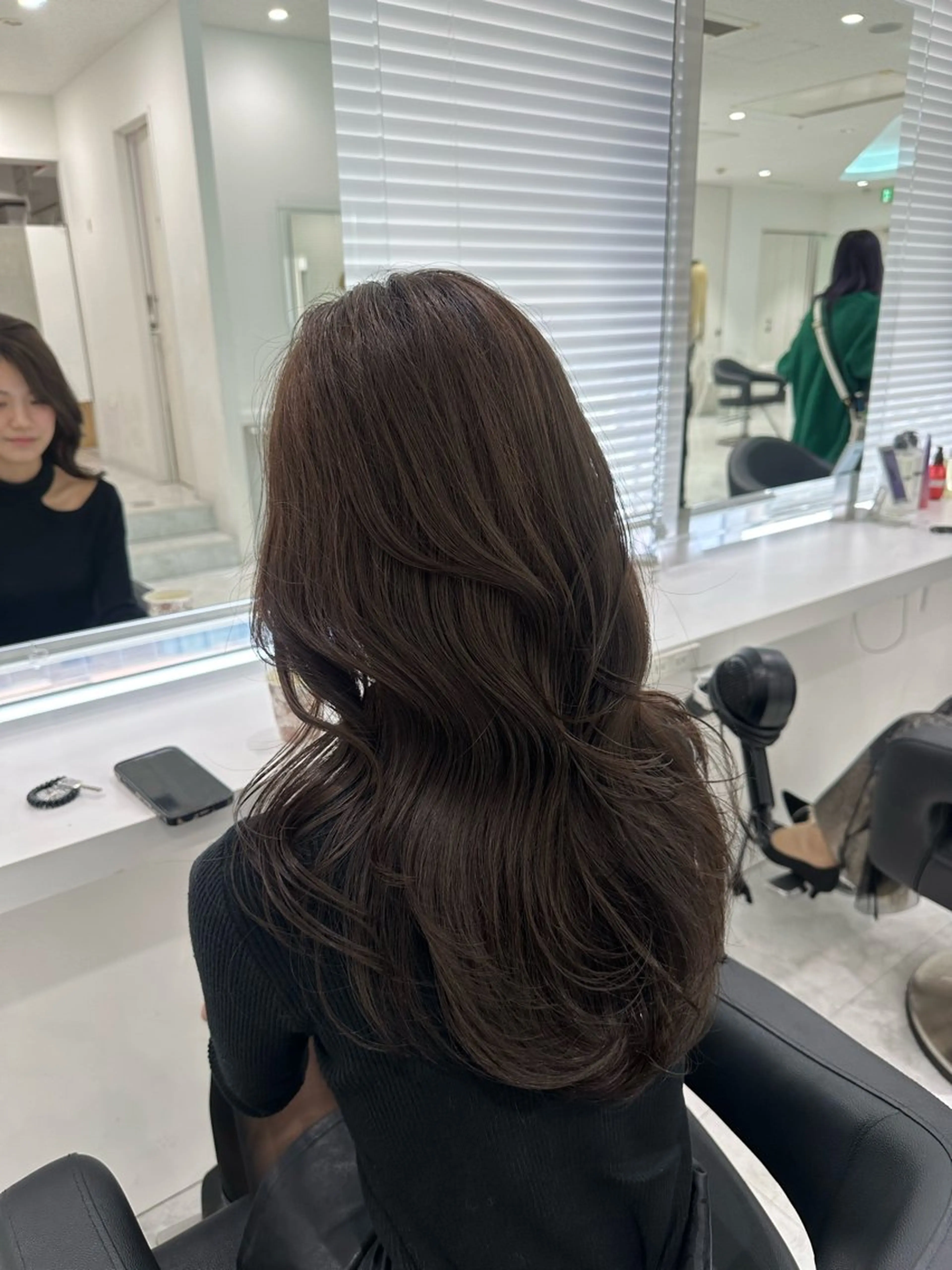 セミロング カラー ベージュカラー グレージュ 髪質改善 赤み消し透明感🩶 銀座Ryota🩶のヘアスタイル