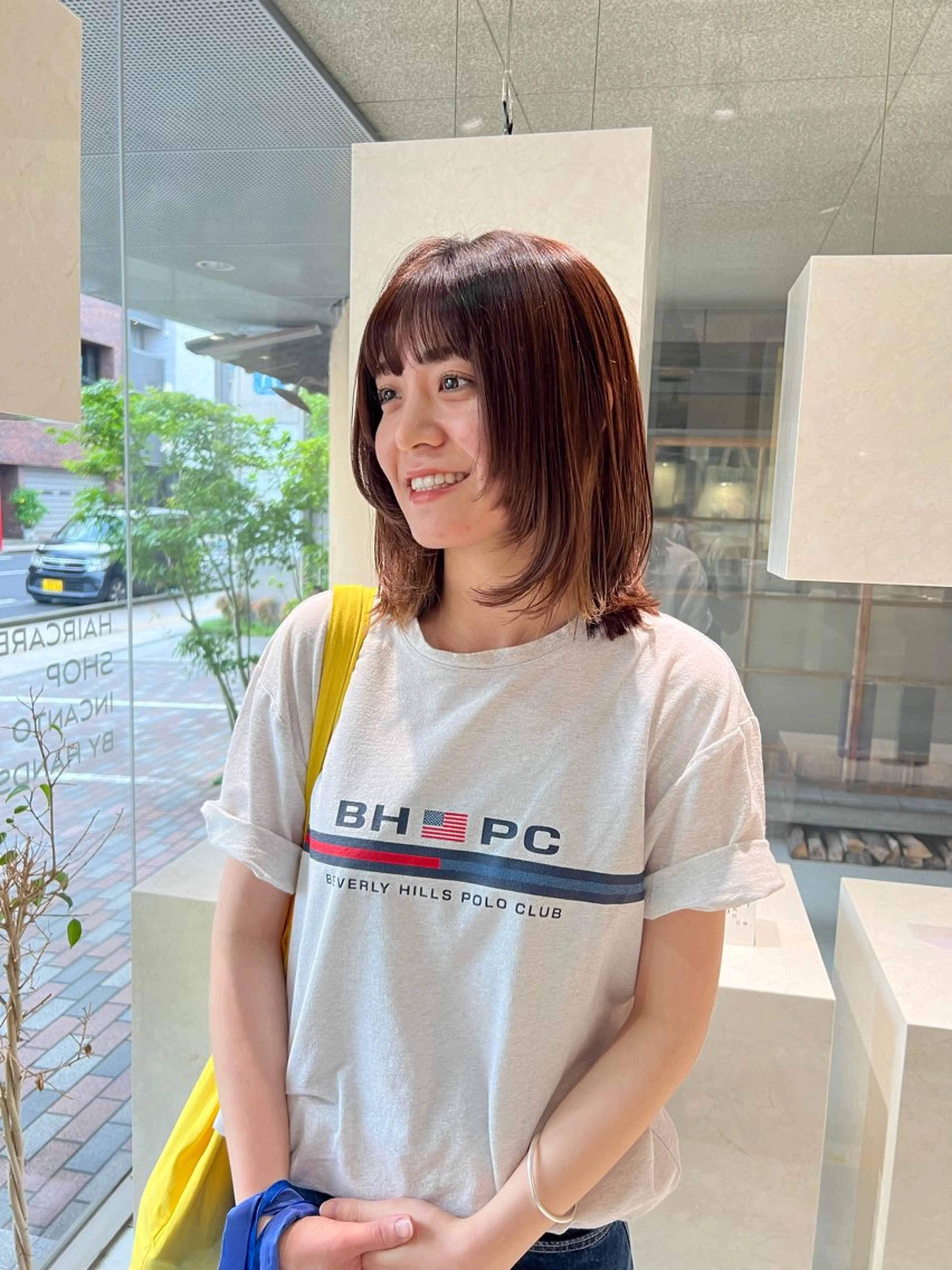 ミディアム 顔まわりレイヤー 髪質改善 レイヤーカット トリートメント incanto by hands所属・鹿児島美容室 NATSUKIのヘアスタイル