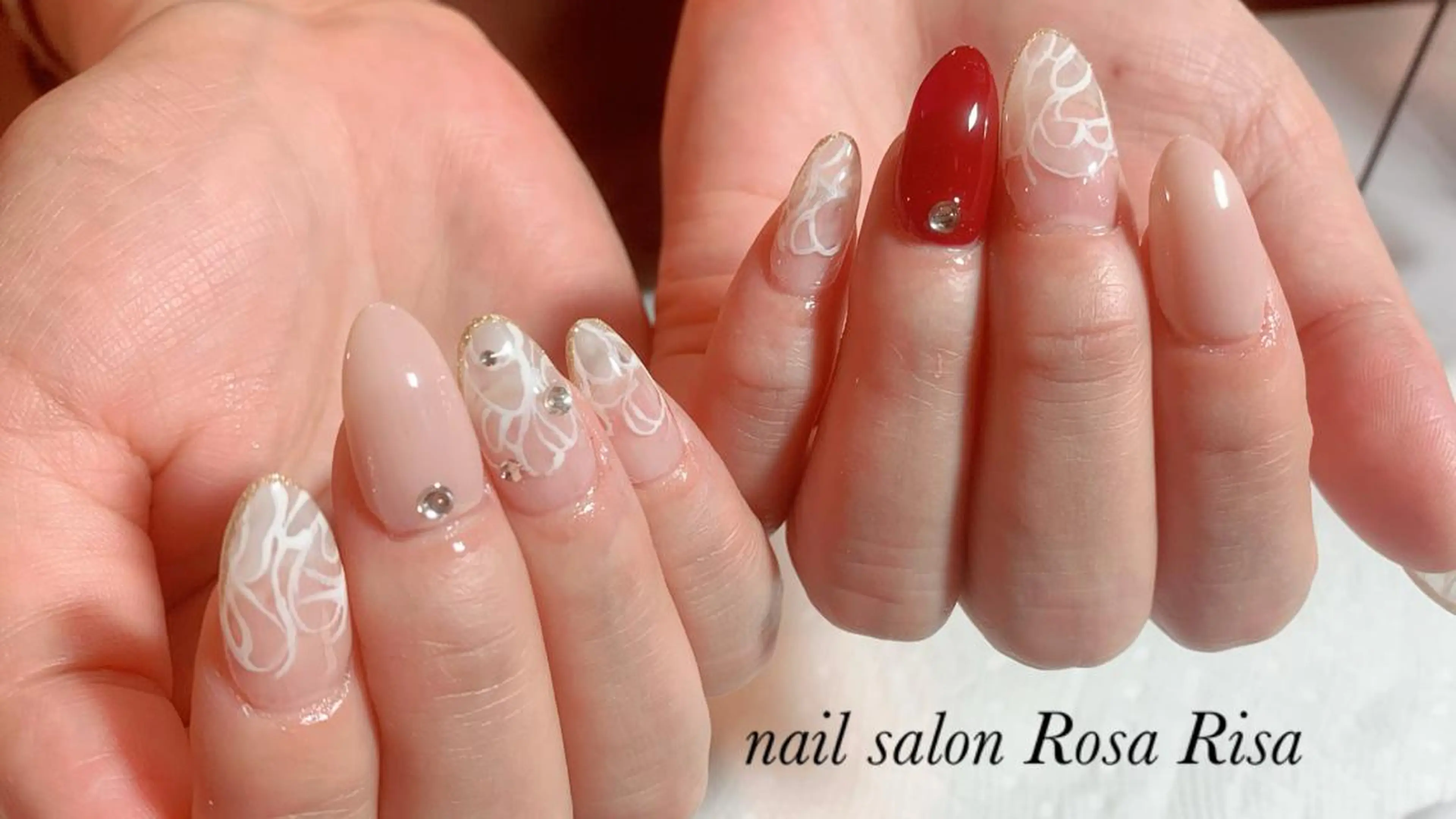 セミロング ネイル 持ち込み ネイルスタジオ シェイクユアハンズのネイルデザイン