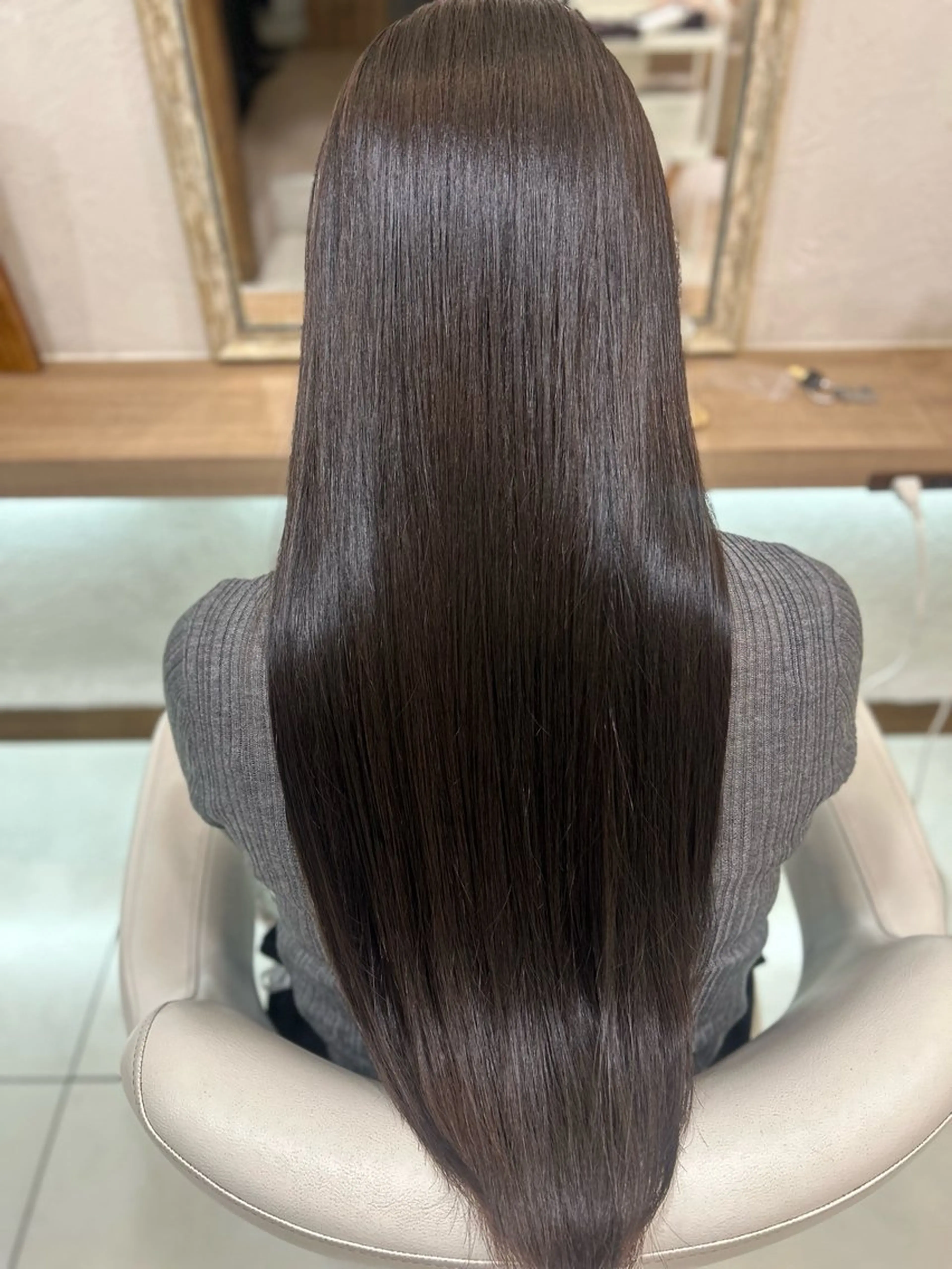 ロング パーマ カット 縮毛矯正 トリートメント 艶質改善/縮毛矯正 ササキナツミのヘアスタイル