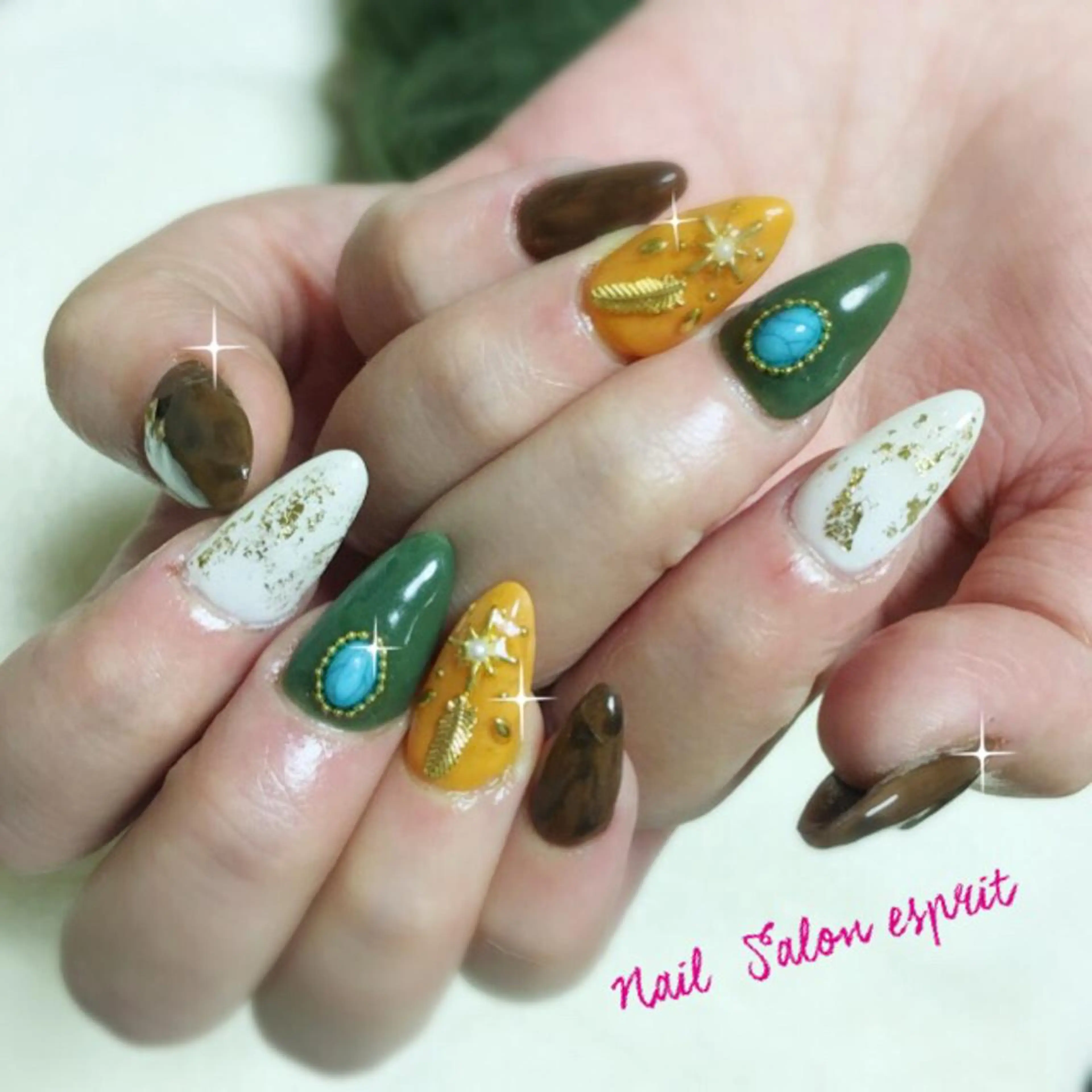ネイル 長さ出し 持ち込み スカルプネイル Nail Salon espritのネイルデザイン
