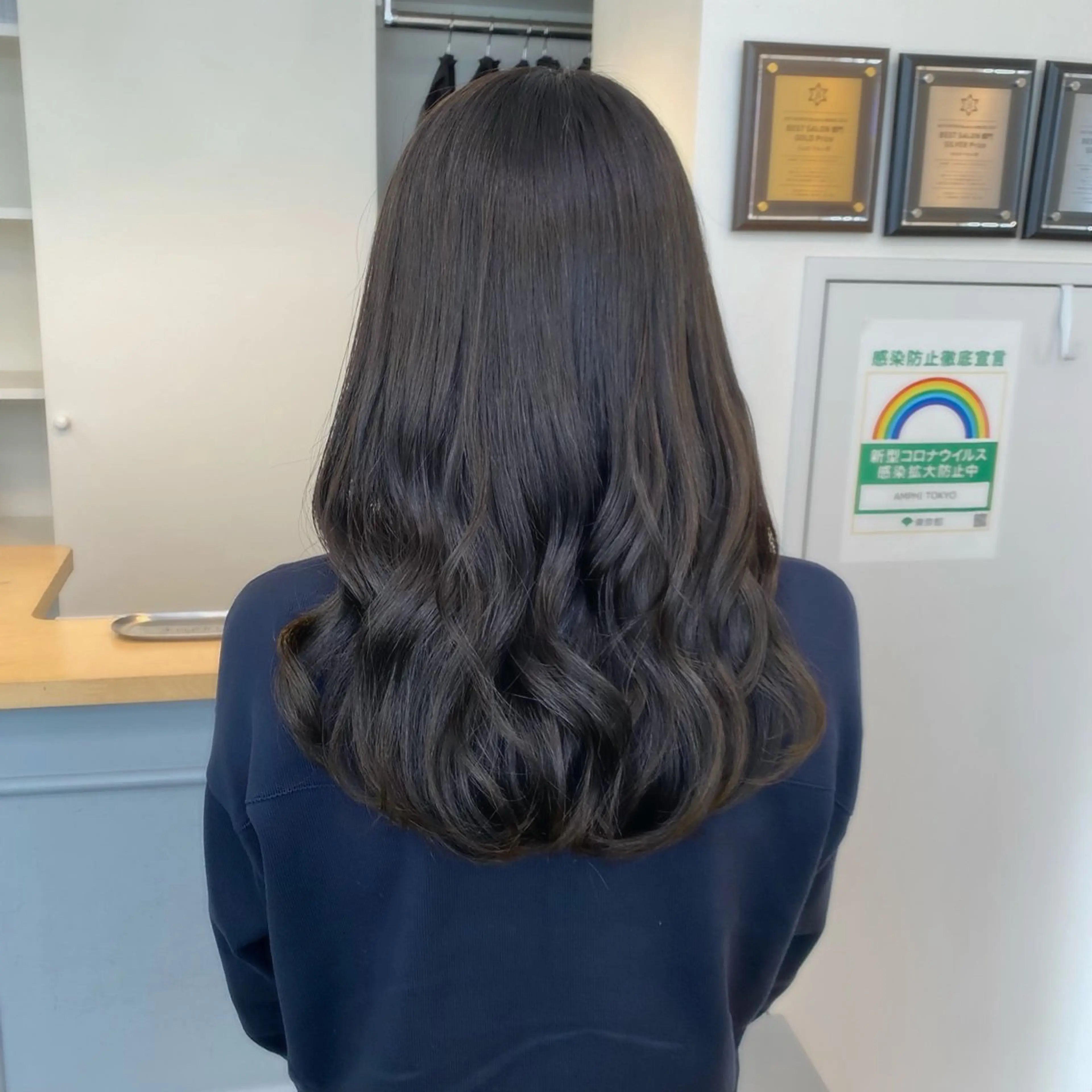 セミロング カラー eclart ayaのヘアスタイル