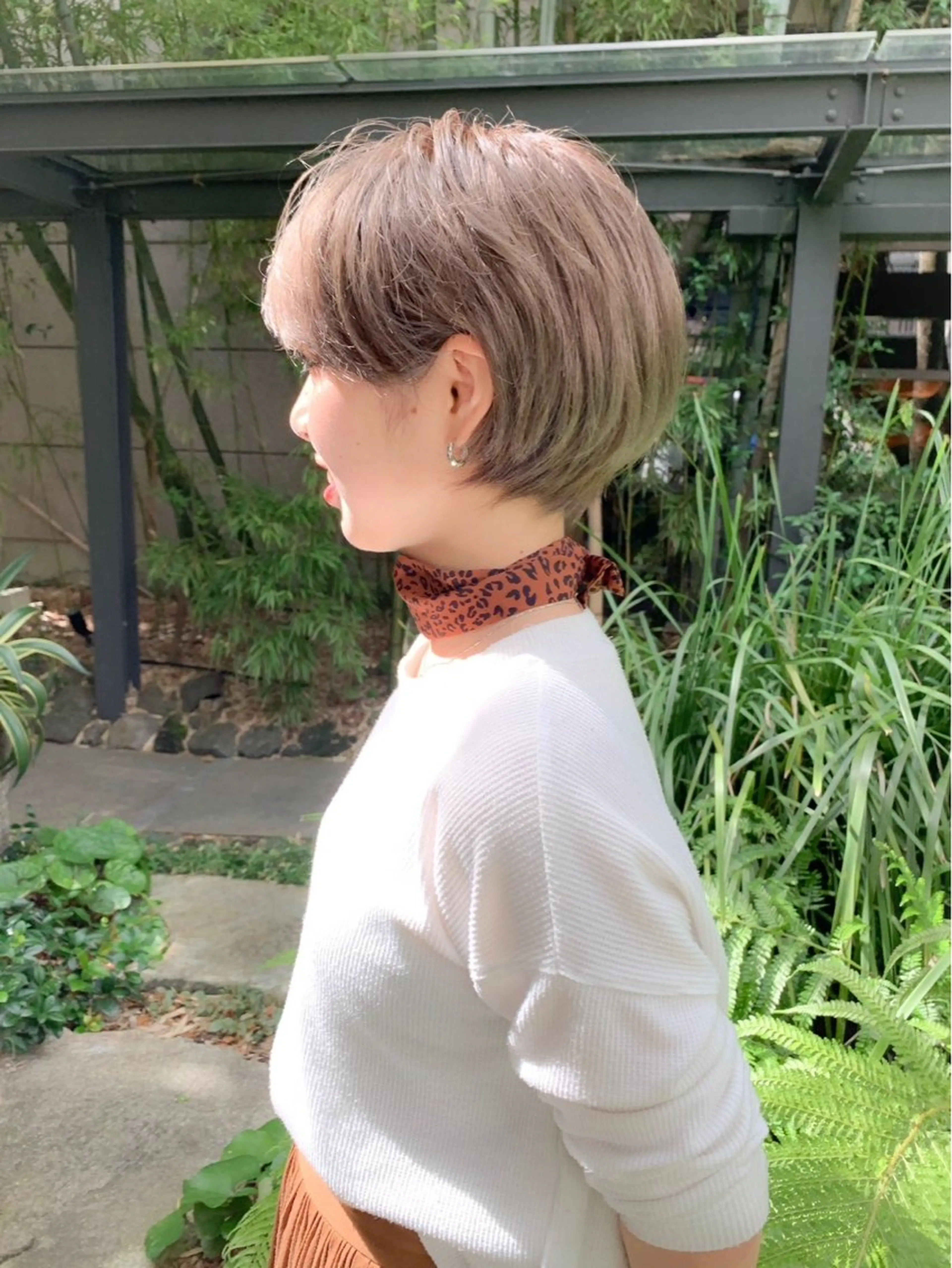 ショート 顔周りカット 似合わせカット ショートヘア 小顔カット Number博多所属・宮里 蓮生のヘアスタイル