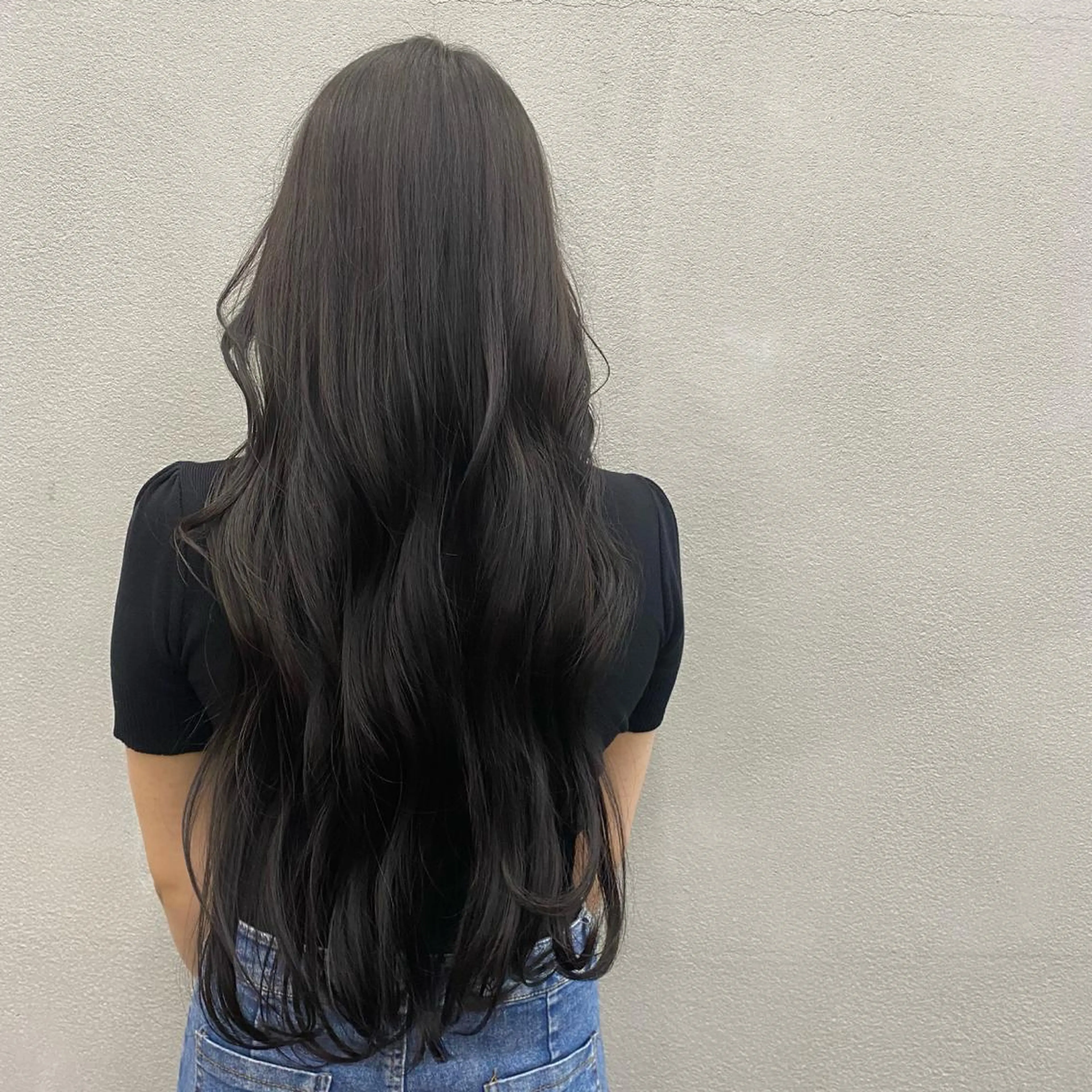 ロング カラー 黒髪 ロング N/デザインカラー 🌿ナギのヘアスタイル