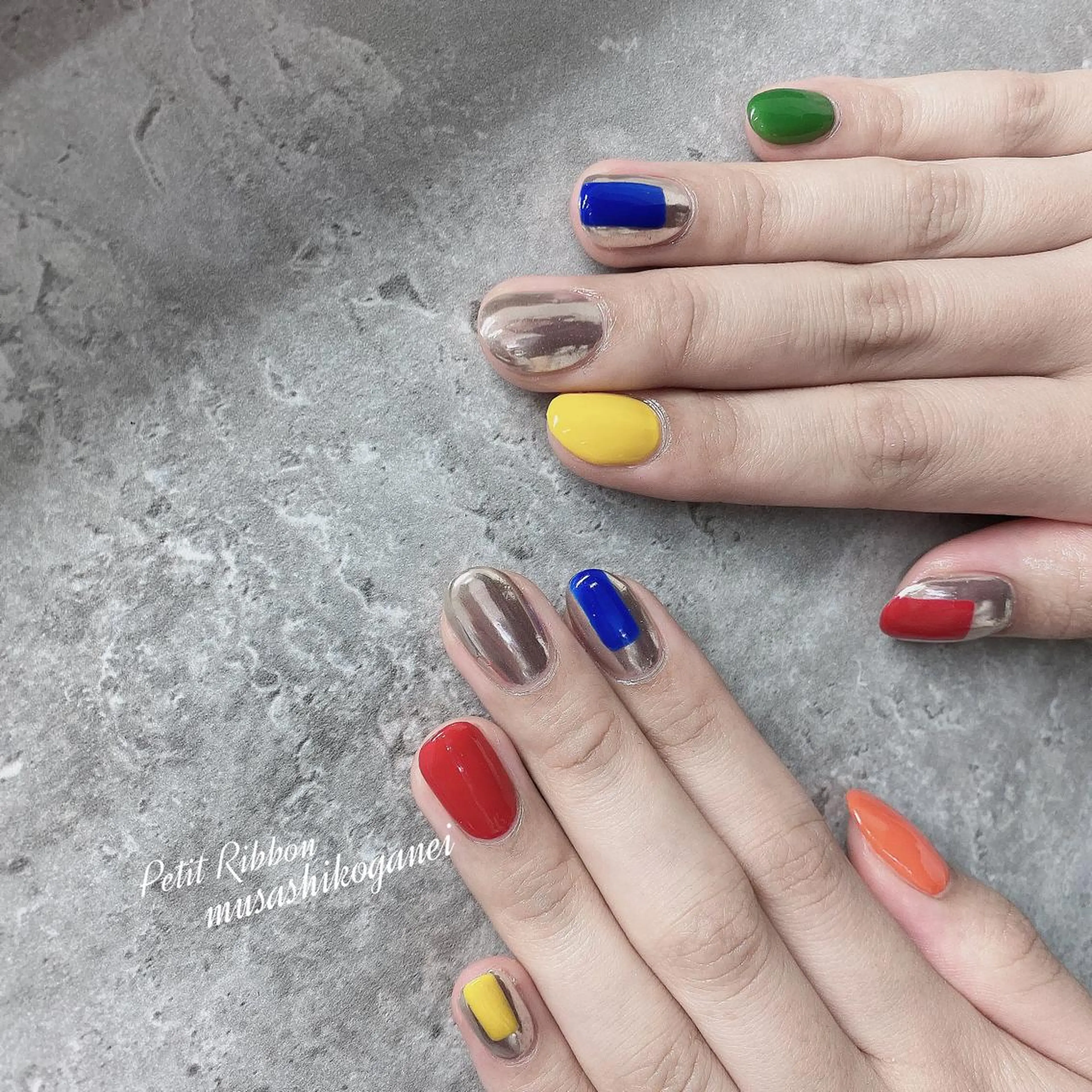ネイル ハンドネイル ネイルPetit Ribbonのネイルデザイン