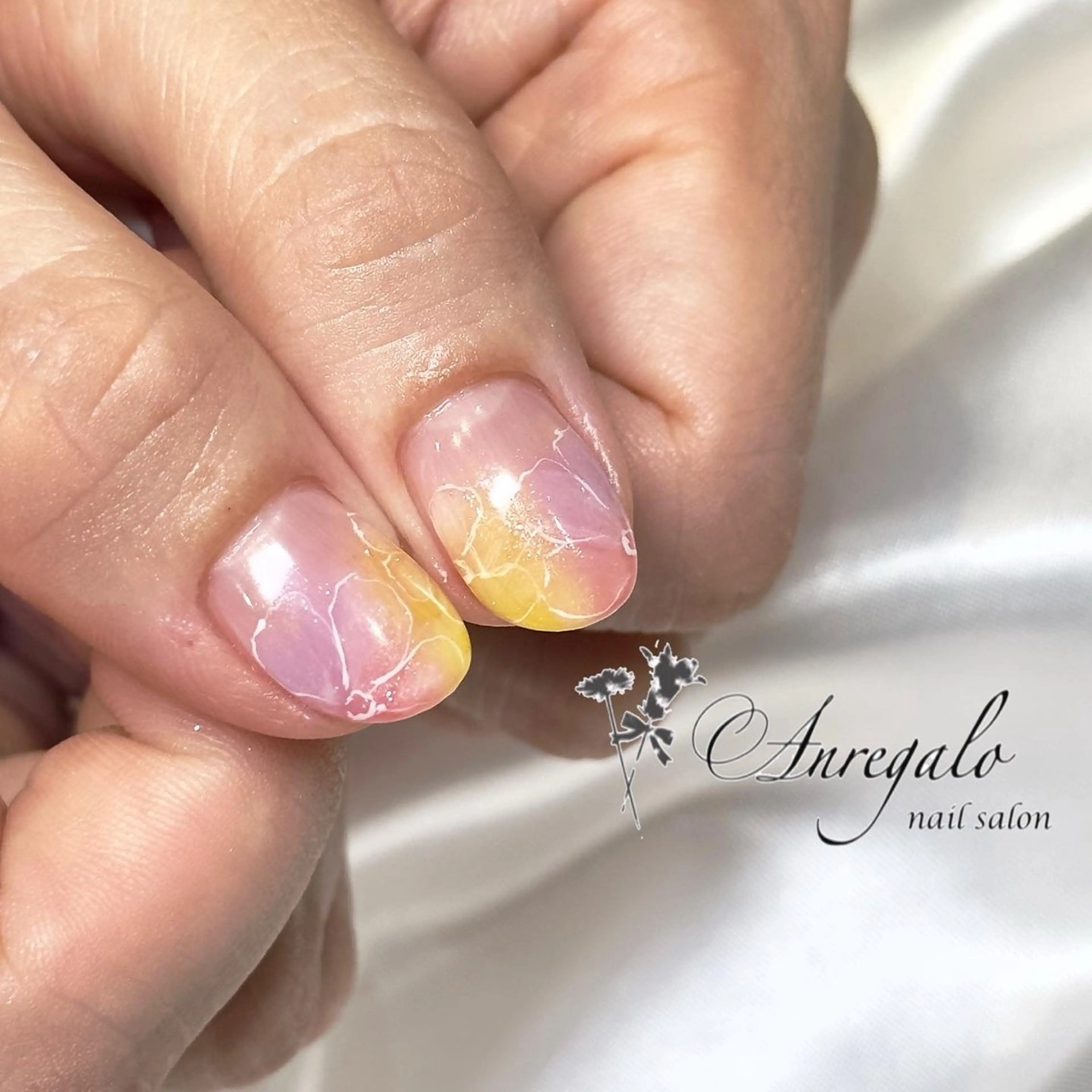 ネイル フラワーネイル nail salon Anregalo《アンレガロ》所属・橋本 麻未のネイルデザイン