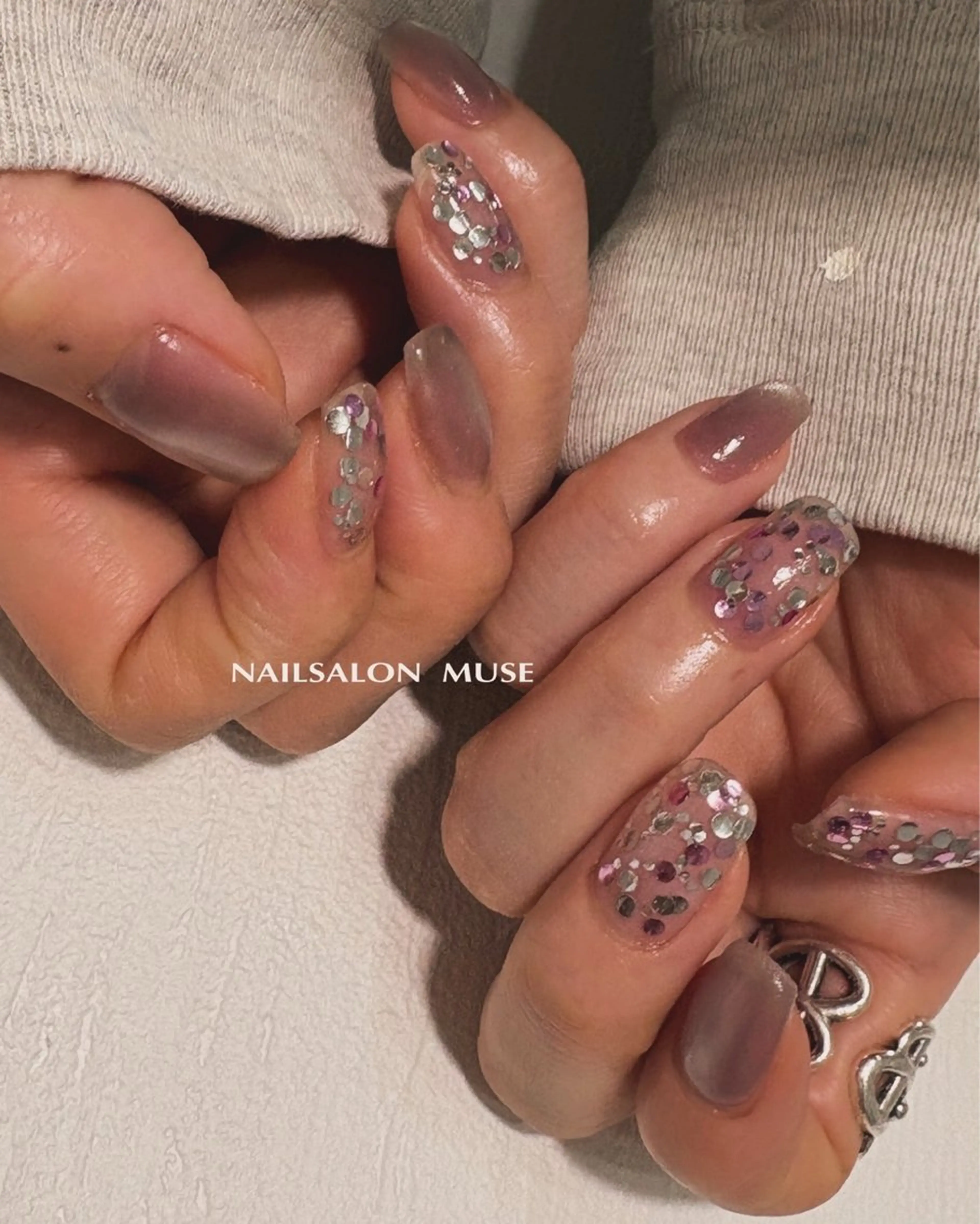 ネイル ホログラムネイル マグネットネイル ハンドネイル Nail Salon MUSE    Aiのネイルデザイン