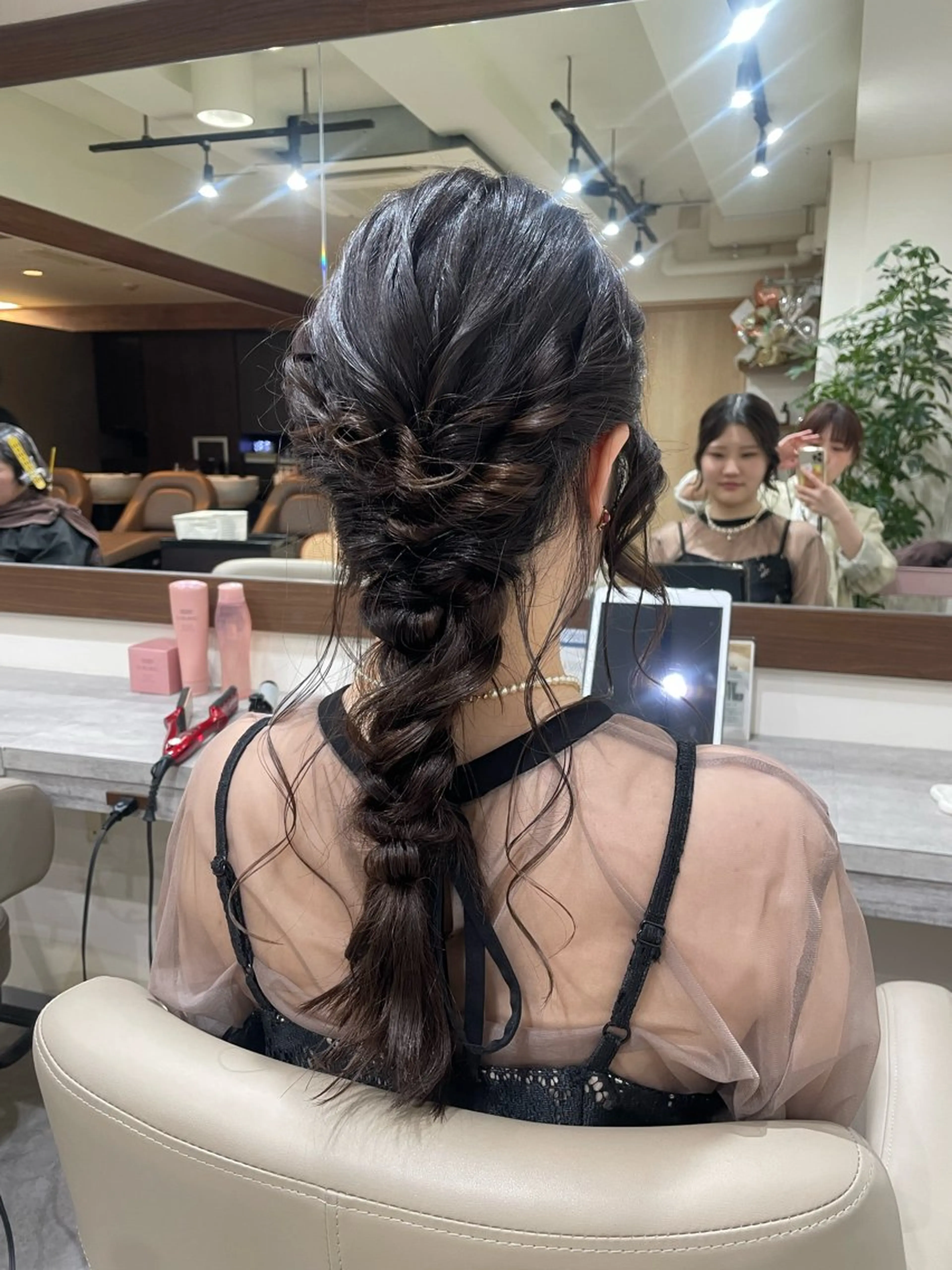 ロング ヘアアレンジ 韓国風パーマ/ヘア セット/店長みづきのヘアスタイル