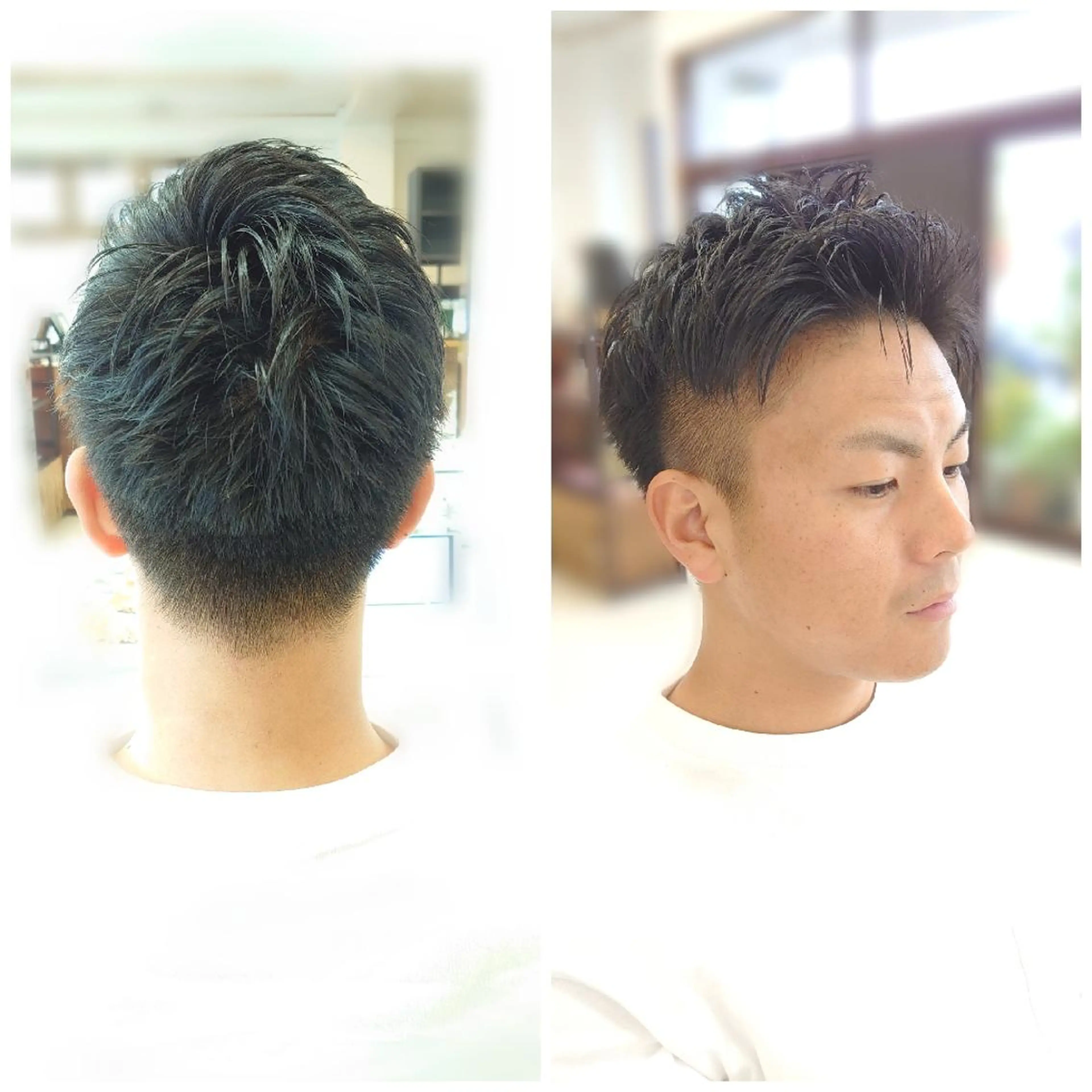 メンズ アップバング ｷﾝｼﾞｮｳ ｴﾅﾐのヘアスタイル