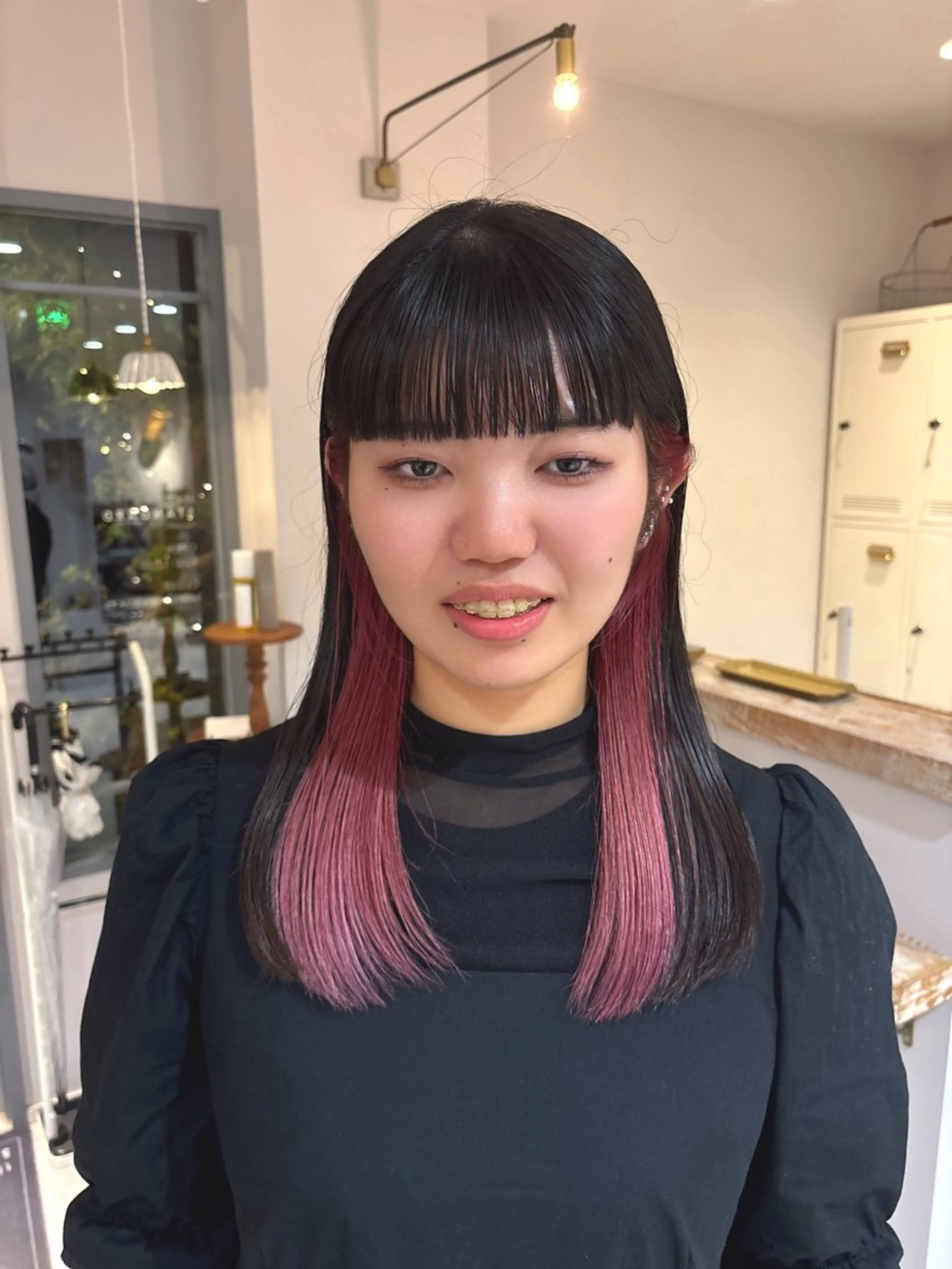 カラー 🎀調布仙川透明感オ リーブカラー干莉🎀のヘアスタイル