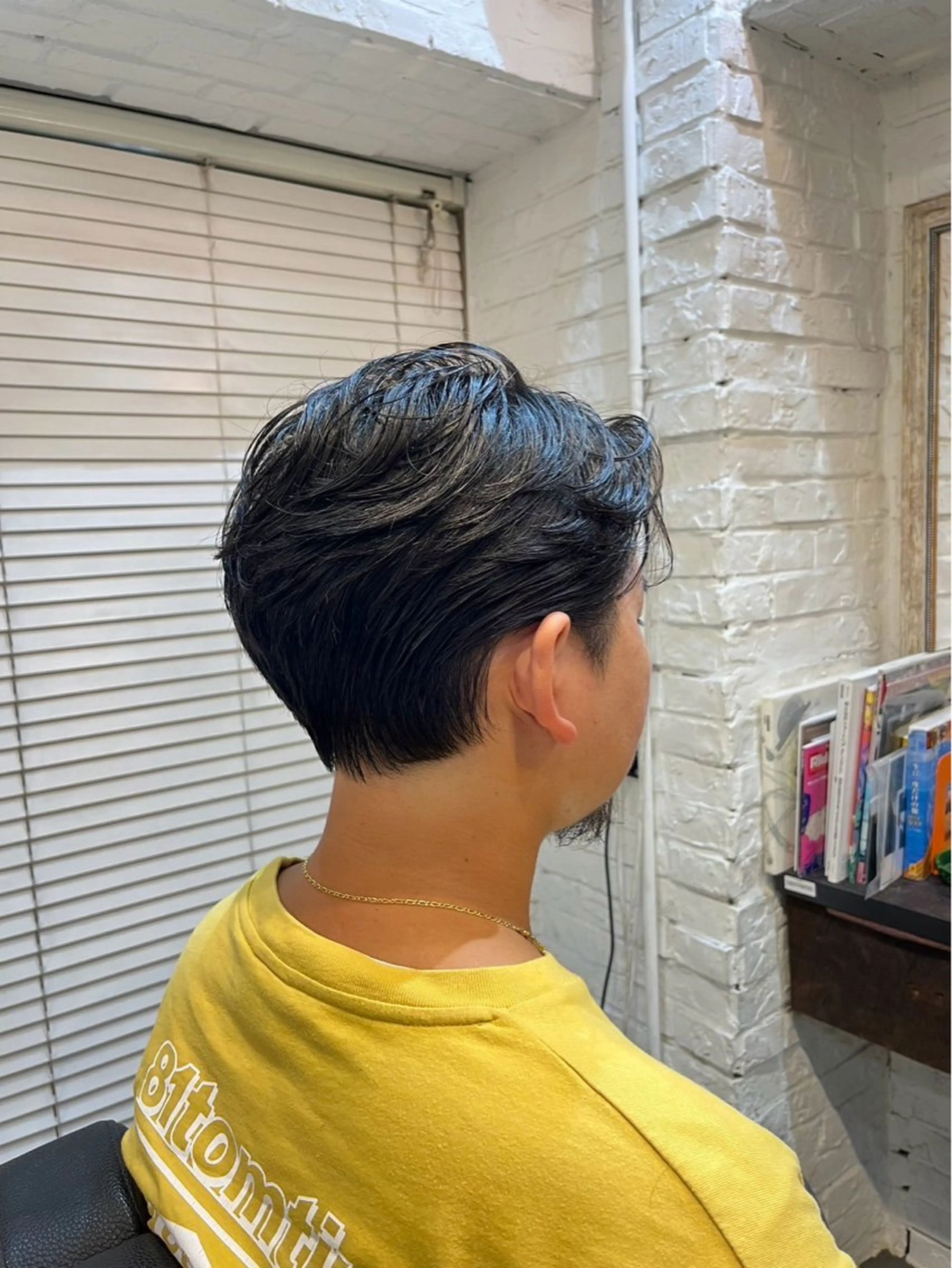 ショート メンズ センターパート ダウンパーマ フェードカット メンズハイライト メンズパーマ カット トリートメント 💈メンズ特化💈 TASUKUのヘアスタイル