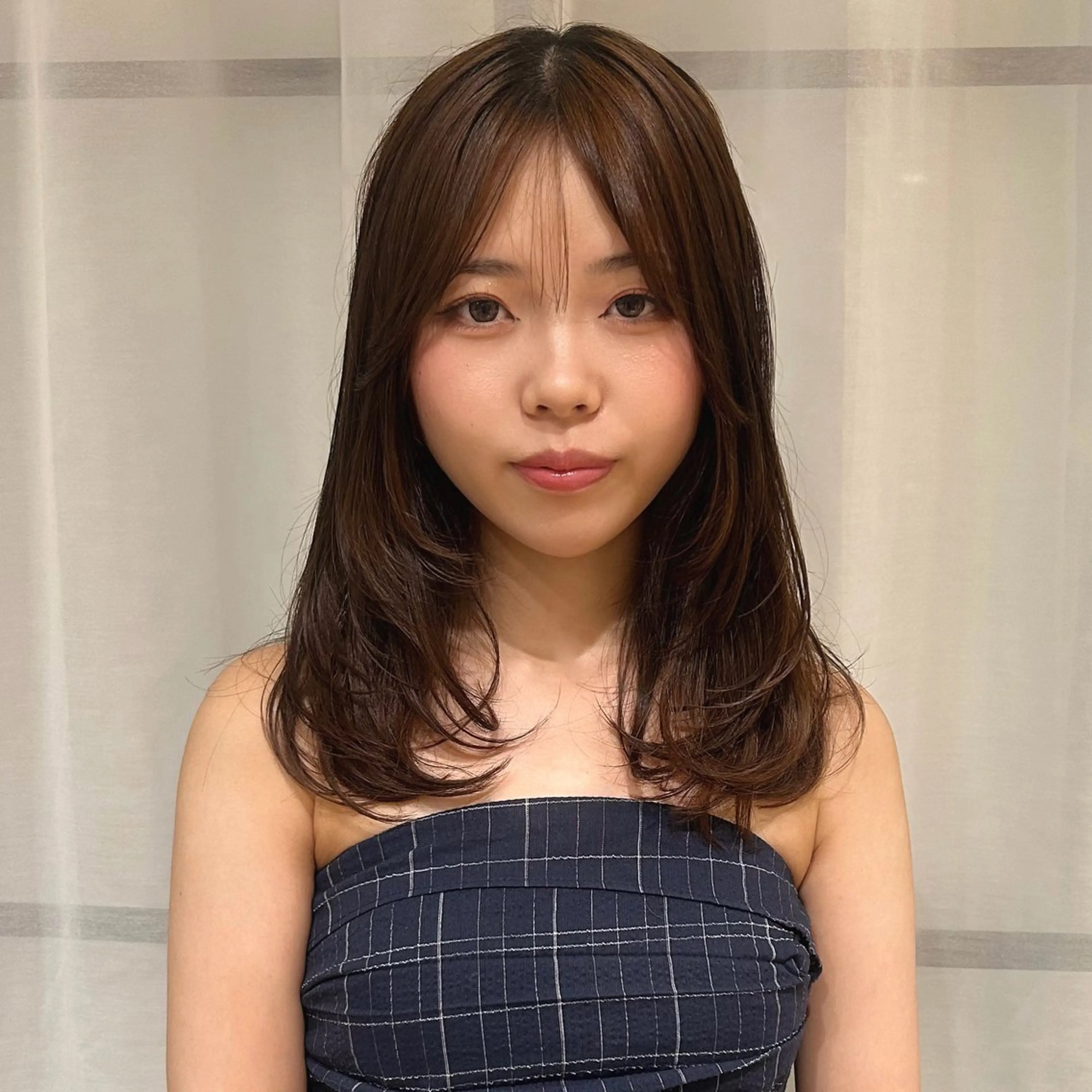 ミディアム 韓国風ヘア レイヤーカット カット ボブレイヤー/ ブリーチ/miyuuのヘアスタイル