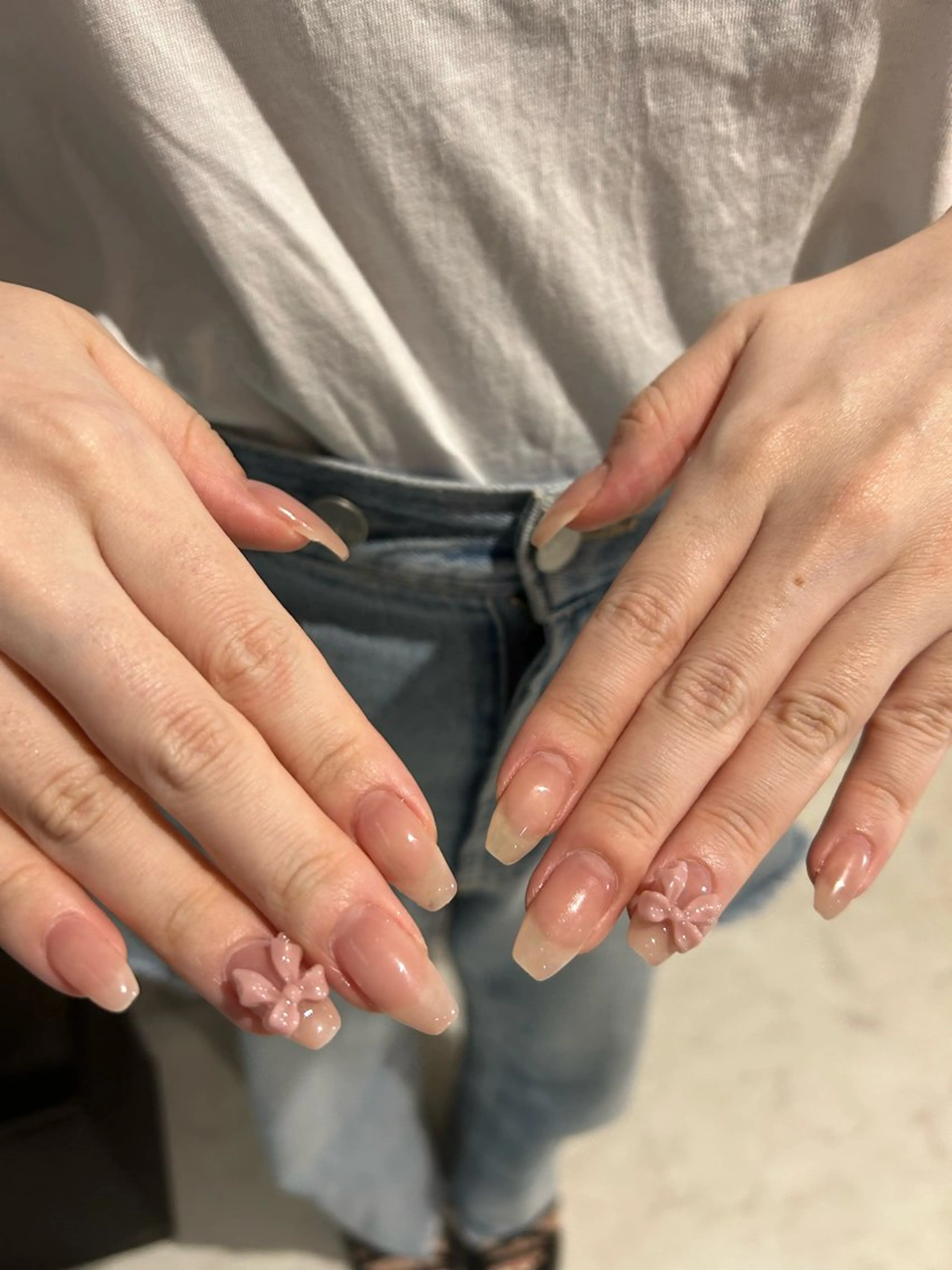 ネイル リボン 大山 なつみのネイルデザイン