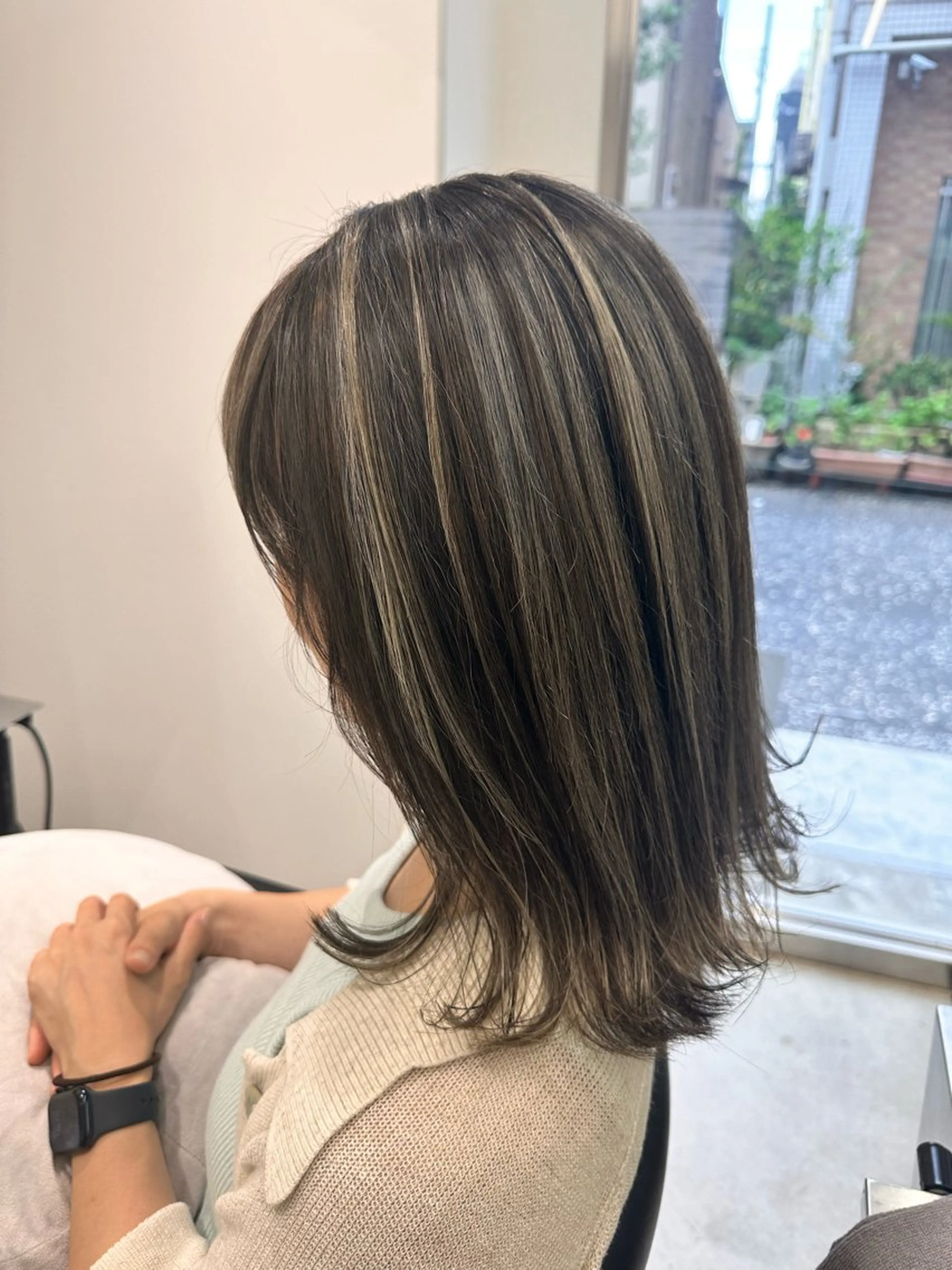 ミディアム ヘアカラー GOAT_茅ヶ崎 キシ サクラのヘアスタイル