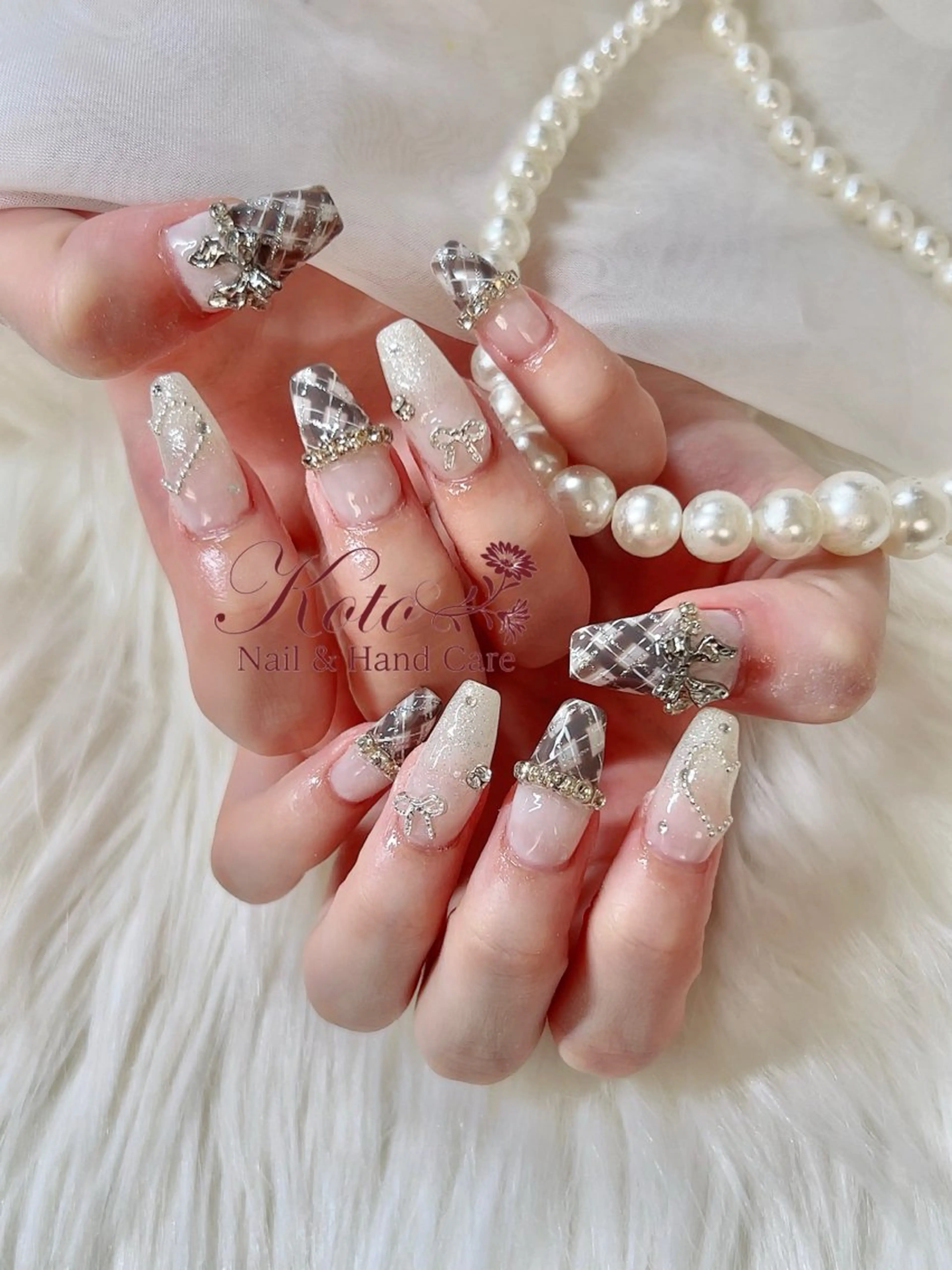 ネイル 長さ出し ジェルネイル 持ち込み ニュアンスネイル 赤色 ハンドネイル Nail Salon KOTOのネイルデザイン