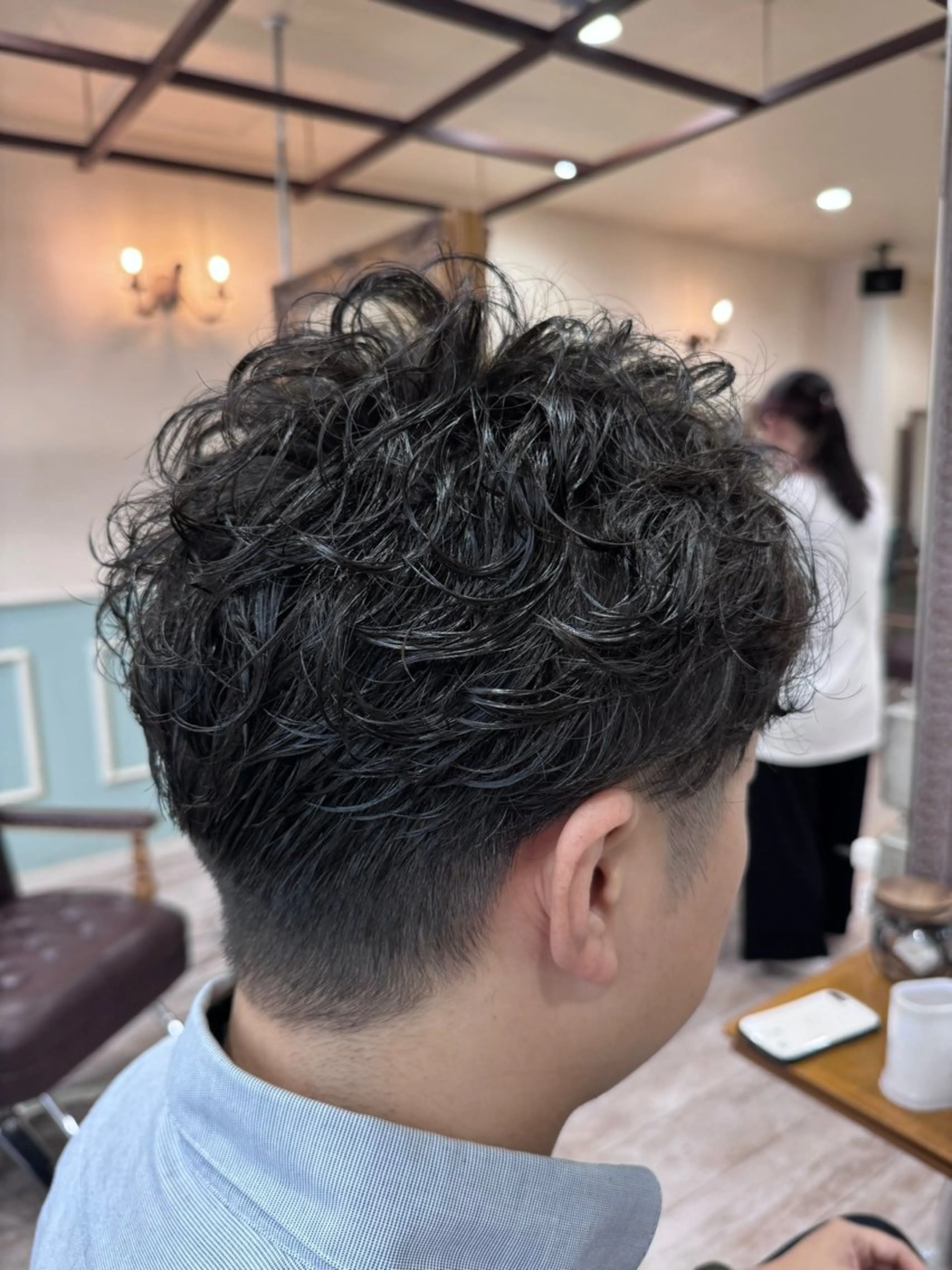 パーマ メンズ ビジネス メンズパーマ メンズショート ニュアンスパーマ カット パーマ トリートメント 新越谷noble店長 松本拓也▶◀*.のヘアスタイル