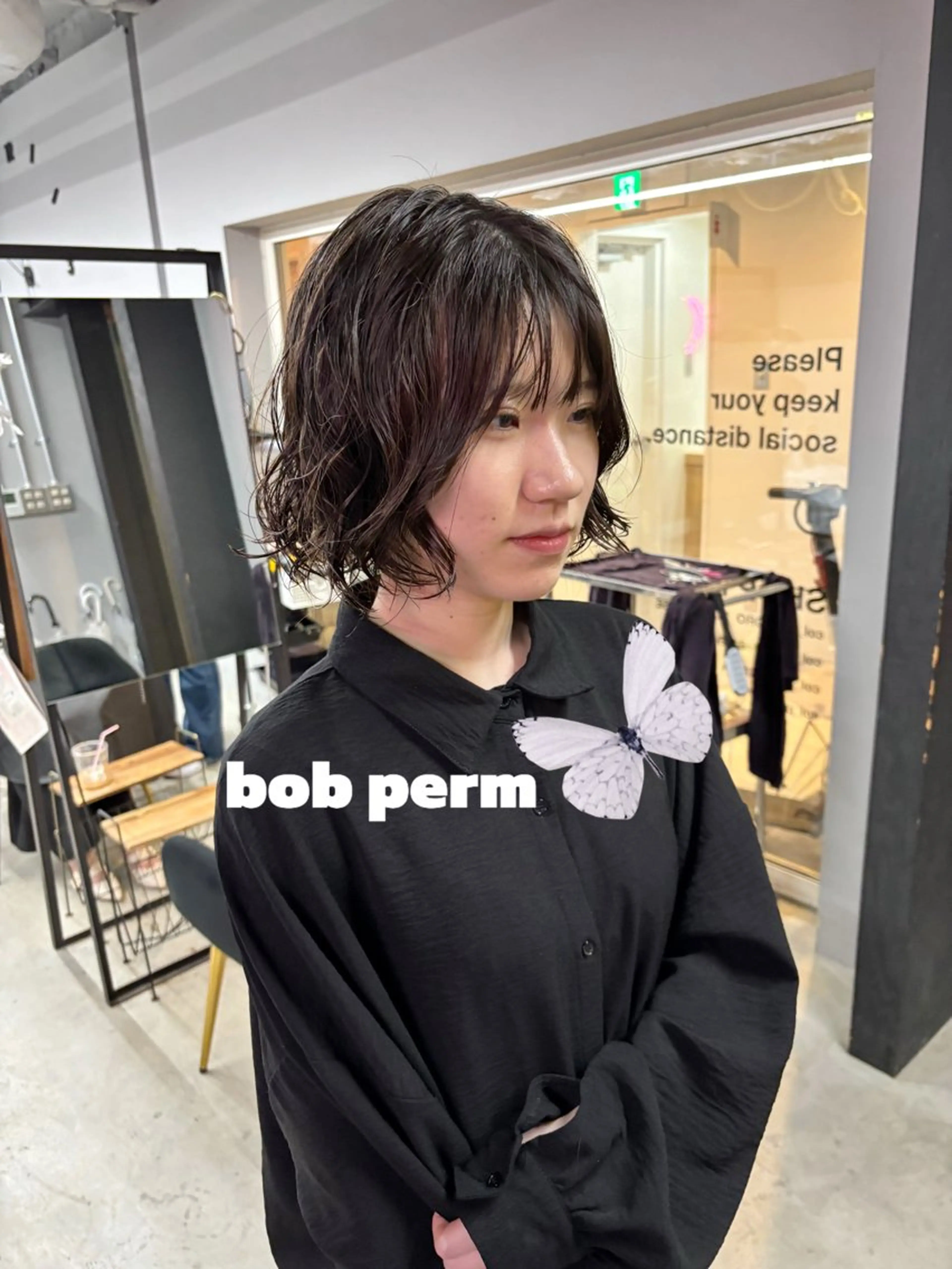 ショート パーマ パーマ 札幌パーマ レイヤー/後藤海音のヘアスタイル