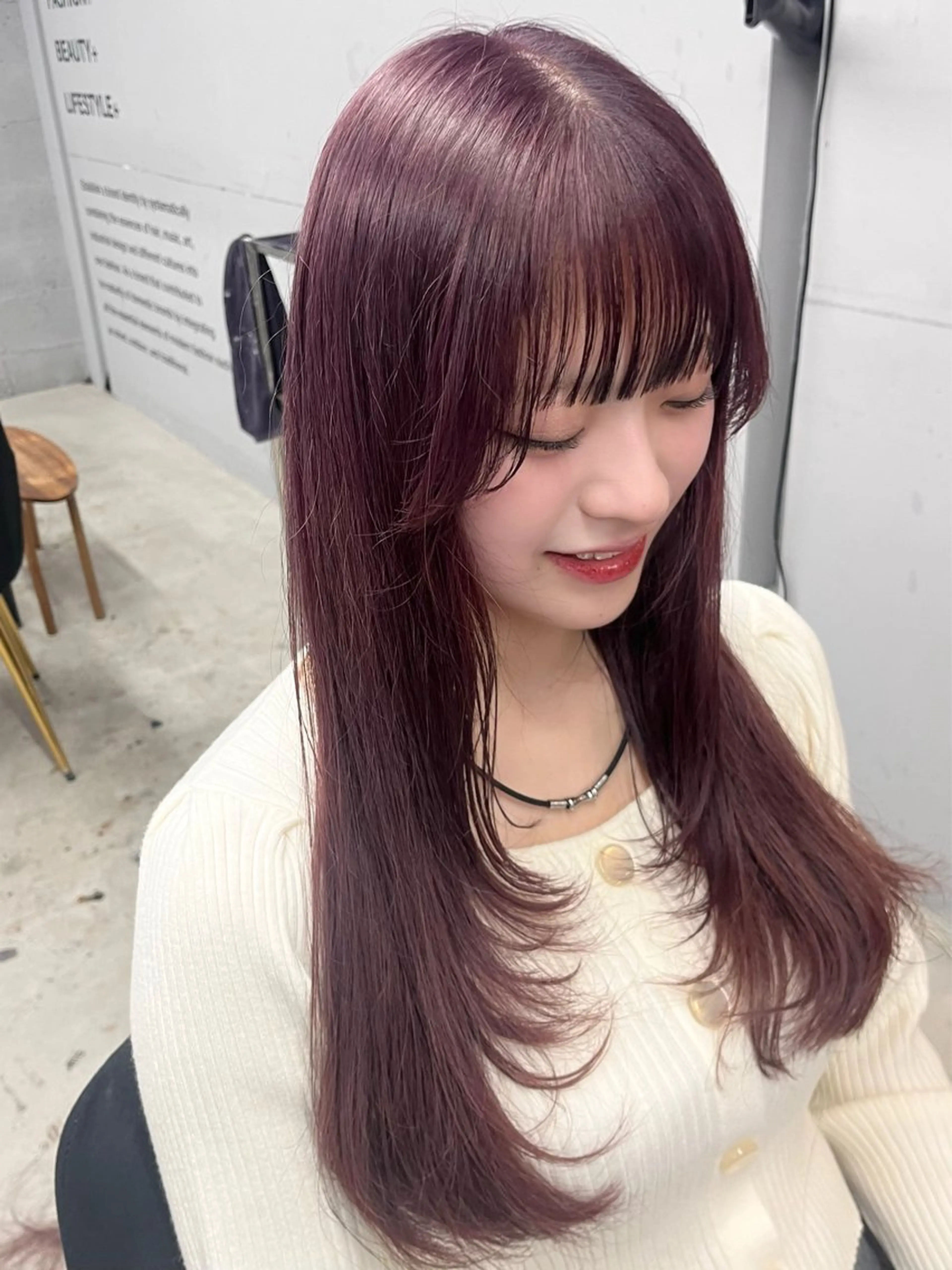 ロング レイヤーカット カット ヘアカラー col sapporo所属・あざと可愛い💓 盛れる顔まわり/uiのヘアスタイル