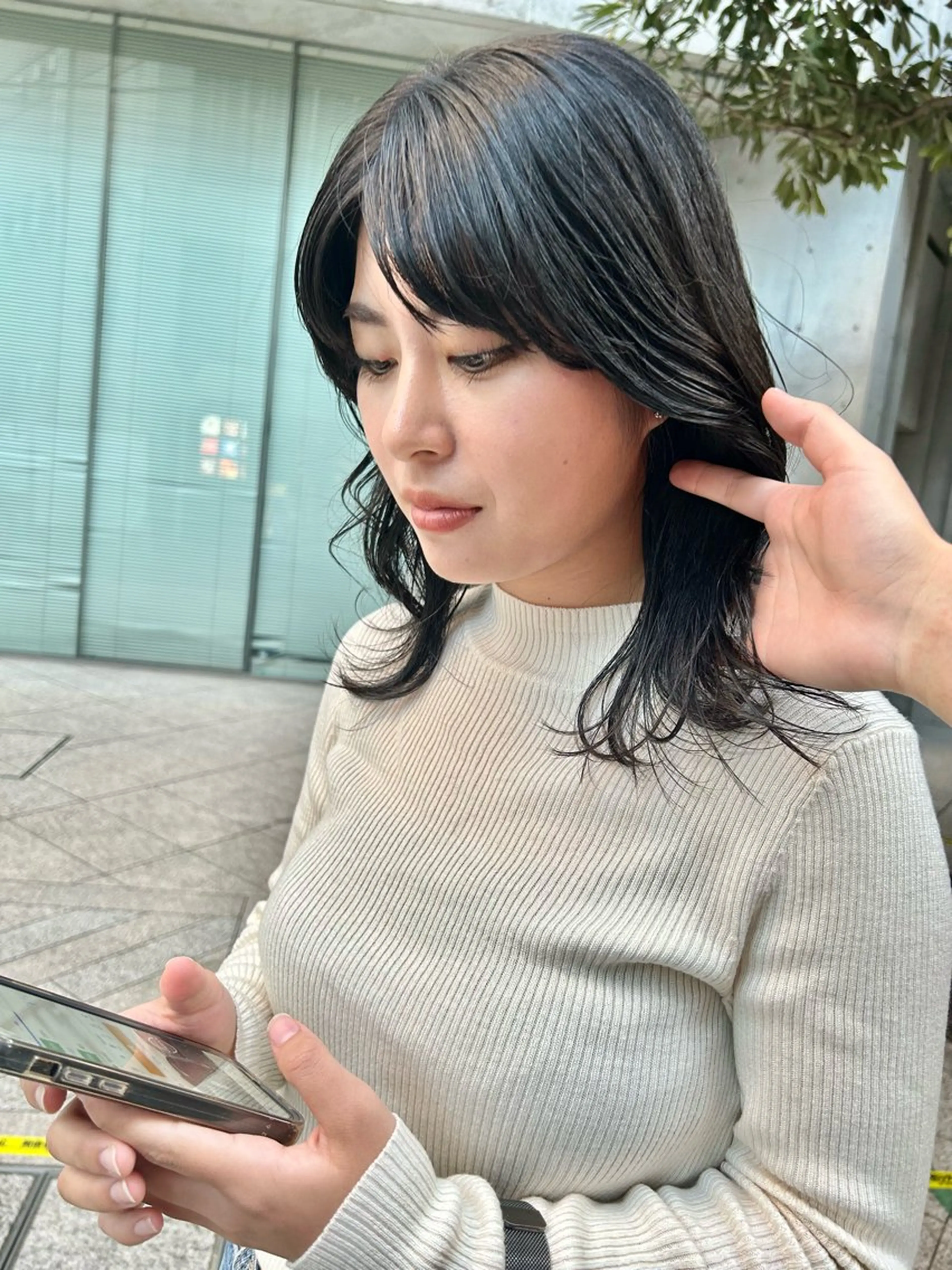 ミディアム カラー 透明感カラー グレージュ 🎀ヘアセット透明感 /REINA🎀のヘアスタイル