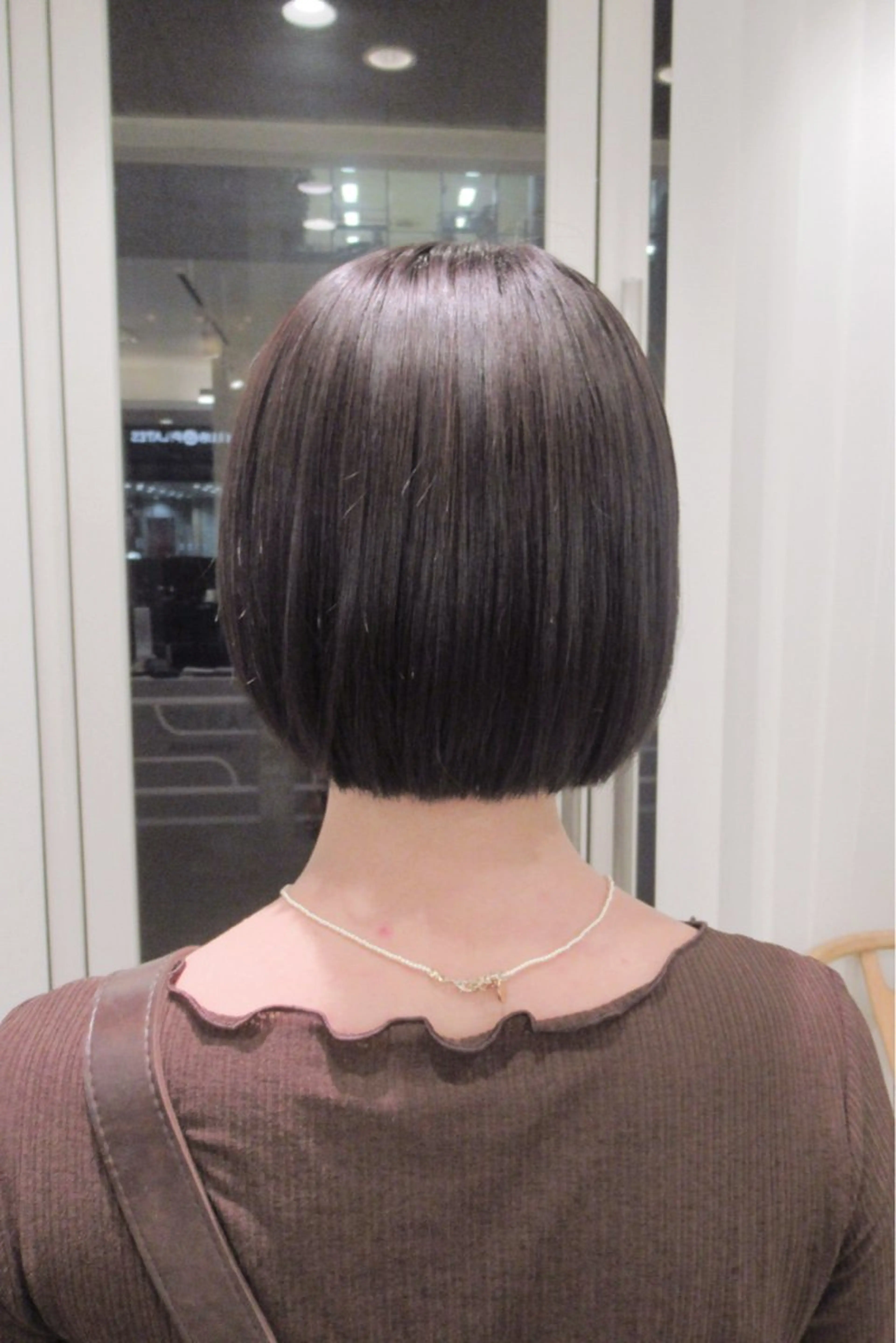 ミディアム カラー 黒髪 ブラウンカラー 透明感カラー 艶カラー/透明感 /ヒグチアオイのヘアスタイル