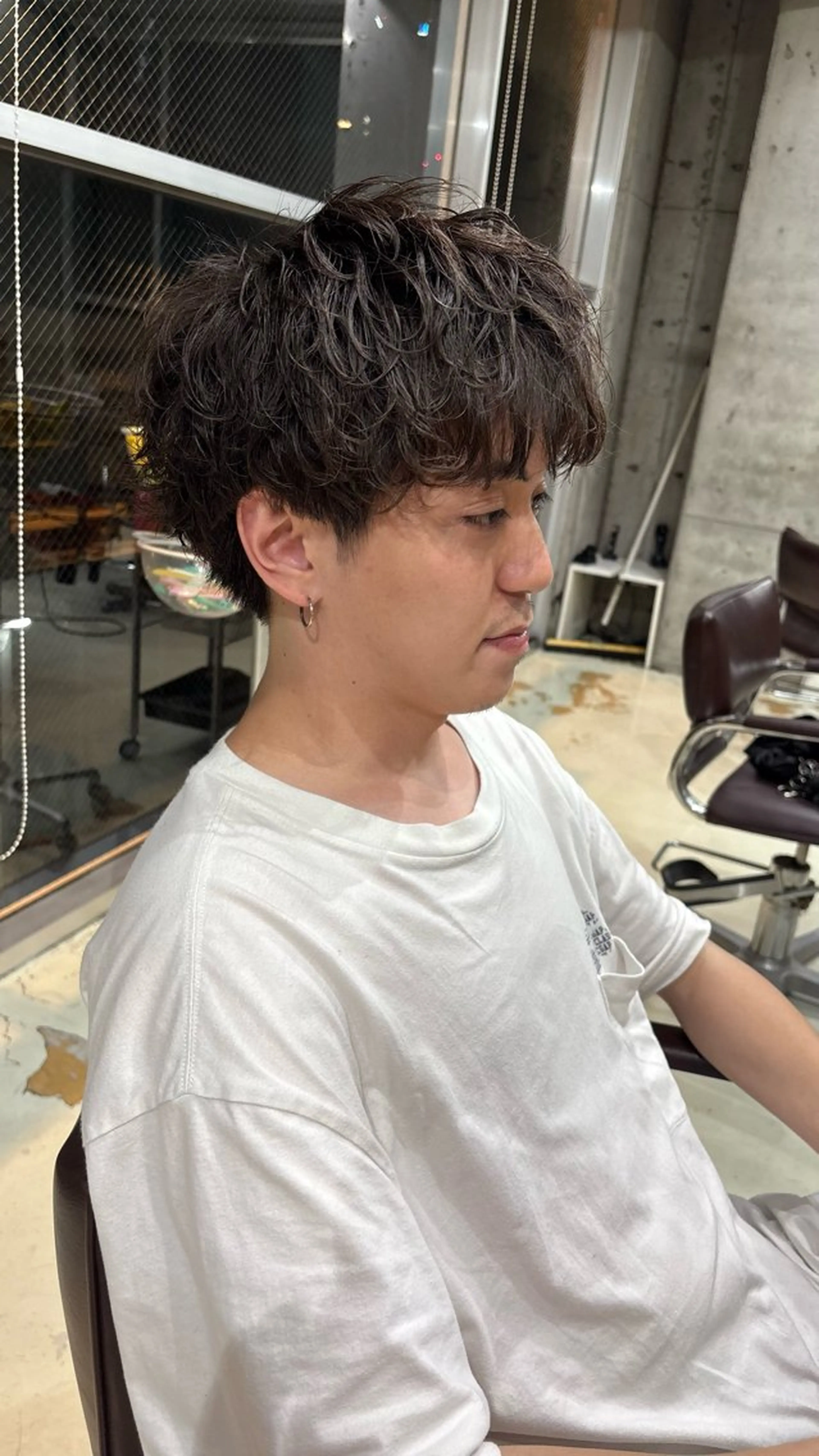 ショート パーマ メンズ fifth 原宿　【フィフス】所属・fifth/メンズ パーマ/川﨑泰就のヘアスタイル