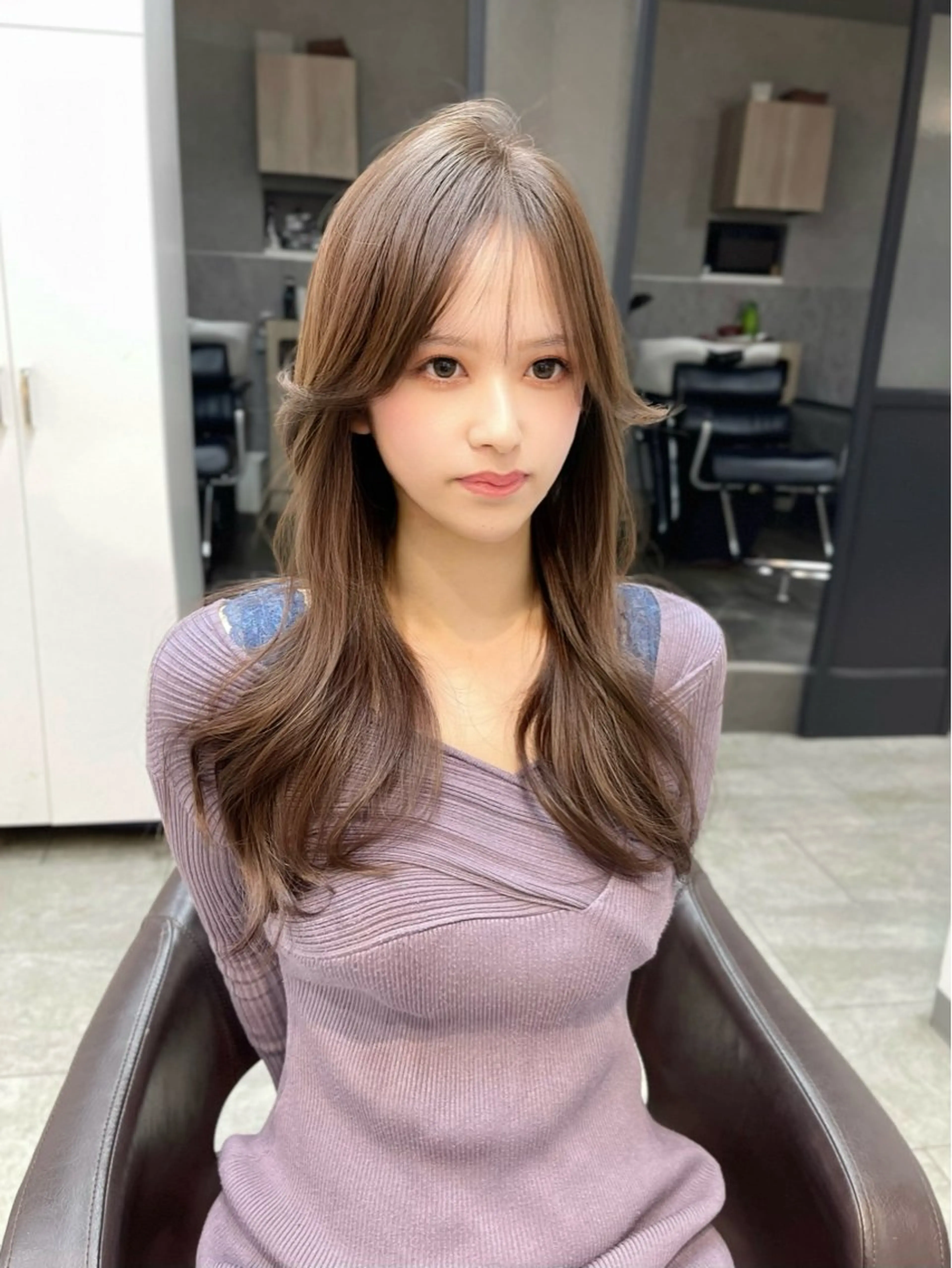 ロング neaf六本木所属・韓国風レイヤー ショート/犬塚 優介のヘアスタイル