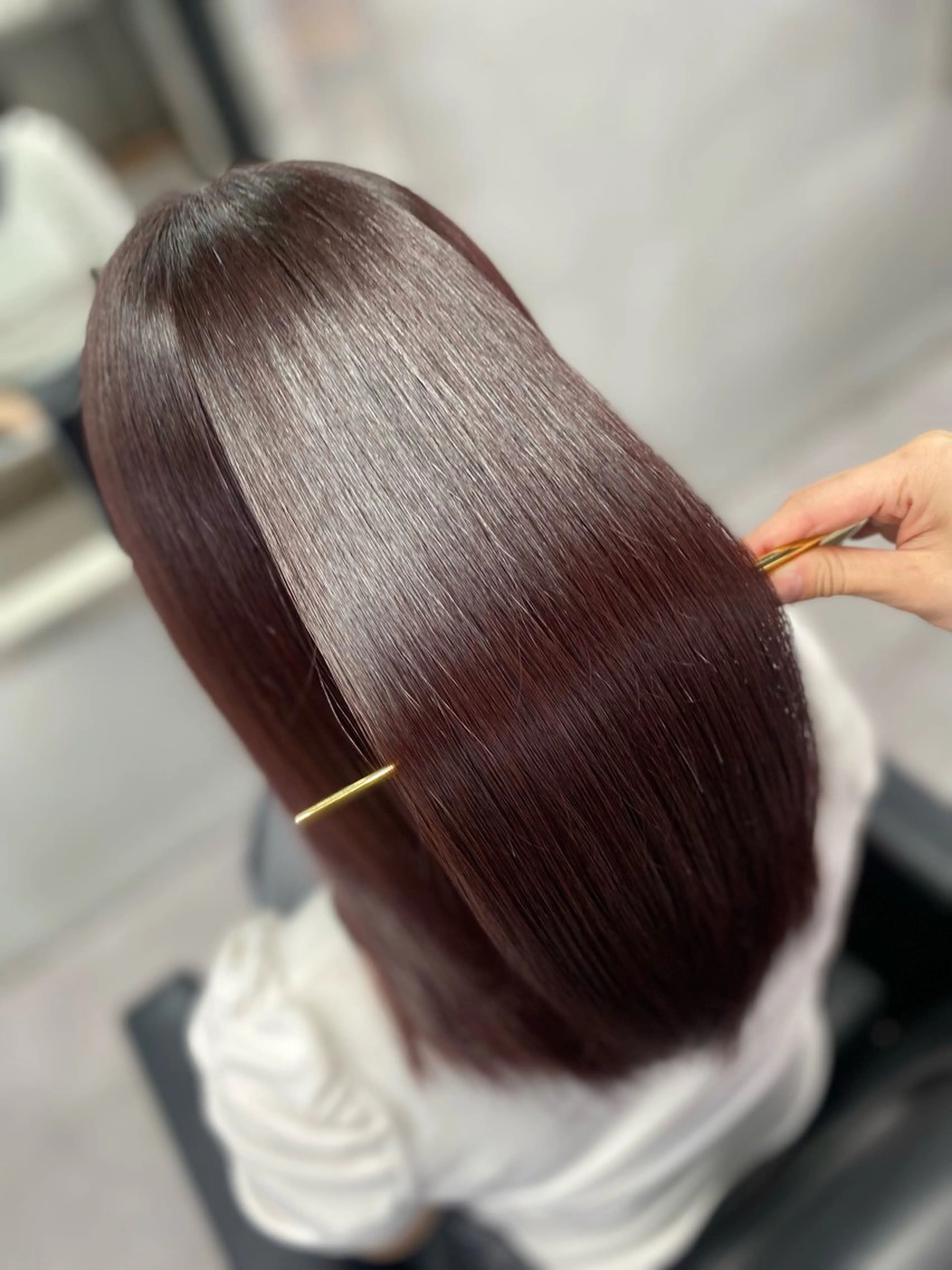 セミロング 髪質改善 カット ヘアカラー トリートメント 艶髪/縮毛矯正 🫧辻野海羽のヘアスタイル