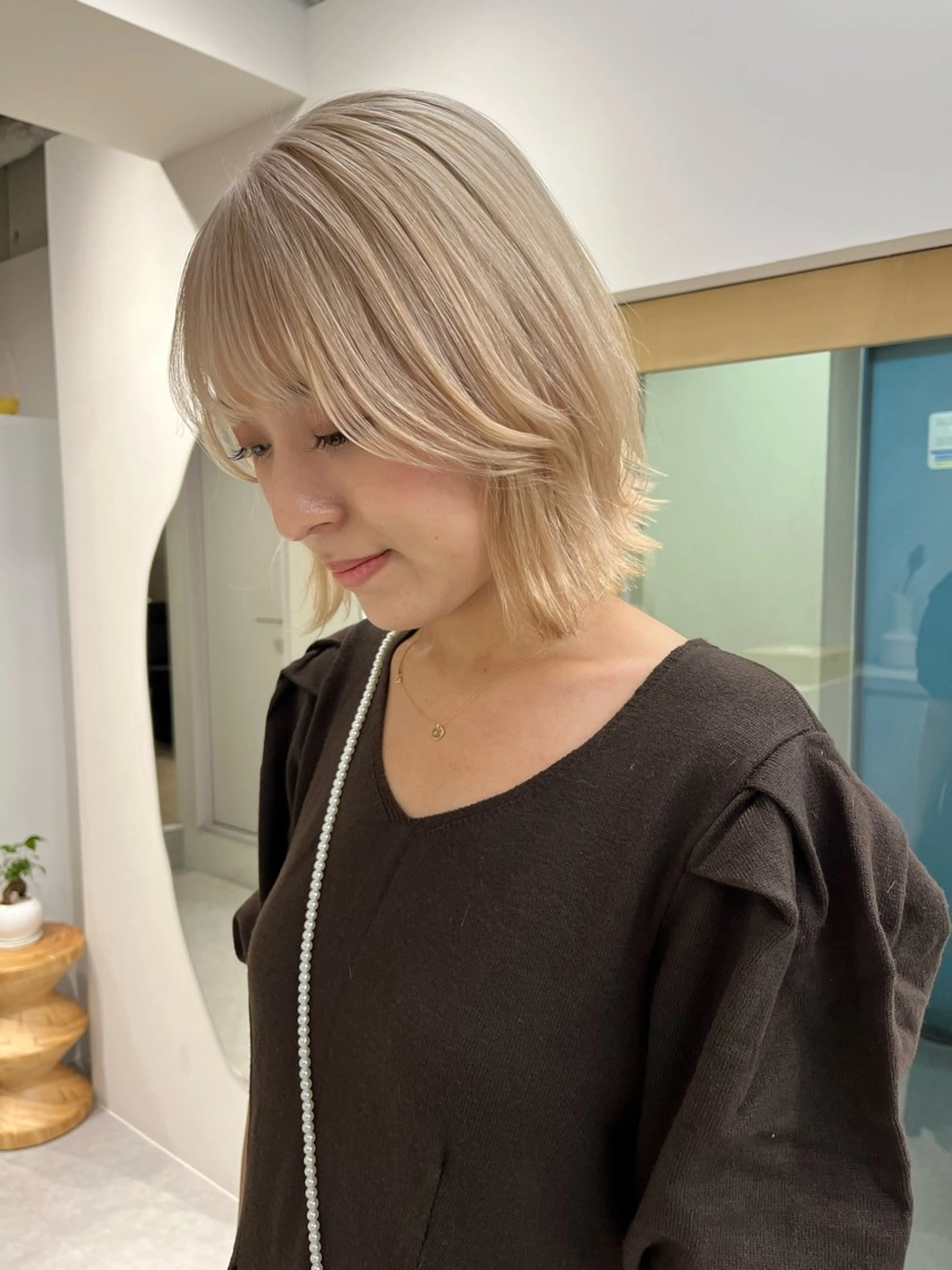 ショート カット ヘアカラー ハイトーン/ ボブ 中村麟のヘアスタイル