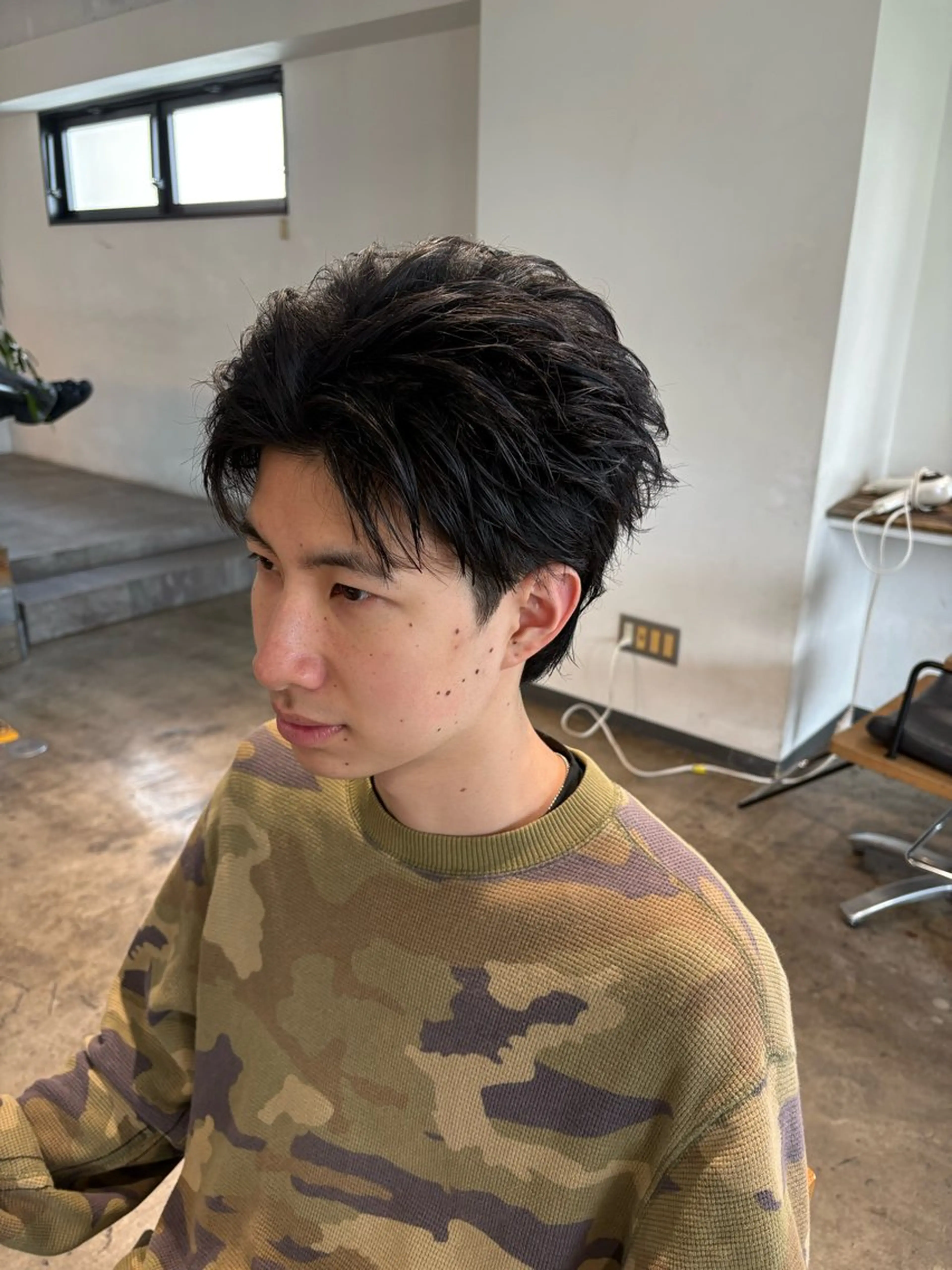 ミニモ学割‼️メンズカット+シャンプー,スタイリング✨(シースルーマッシュ、韓国ヘア、メンズウルフカット)の写真