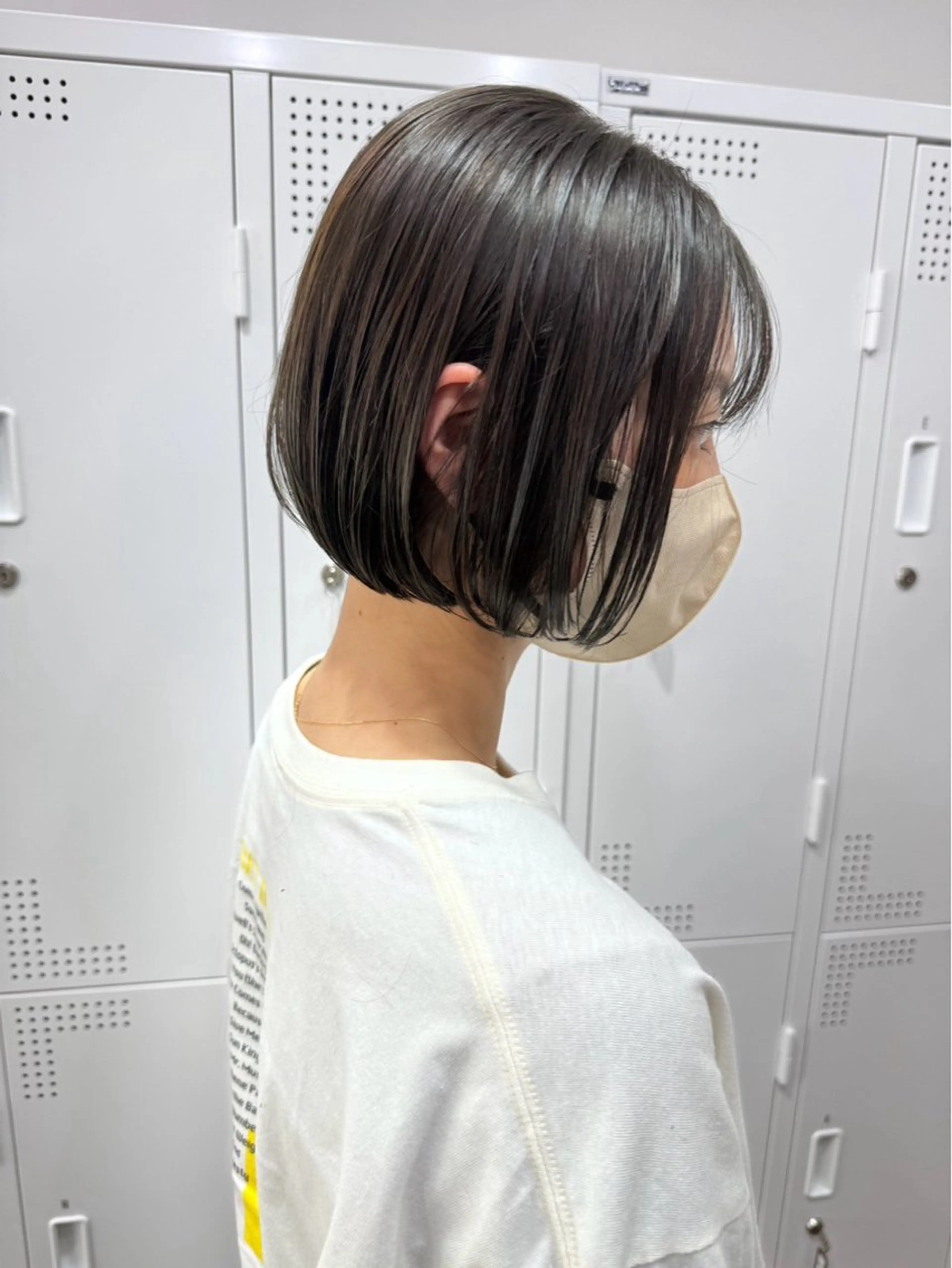 ショート カラー 切りっぱなしボブ ボブ 神戸ボブ✂️ ioe三宮/田 伸佳のヘアスタイル