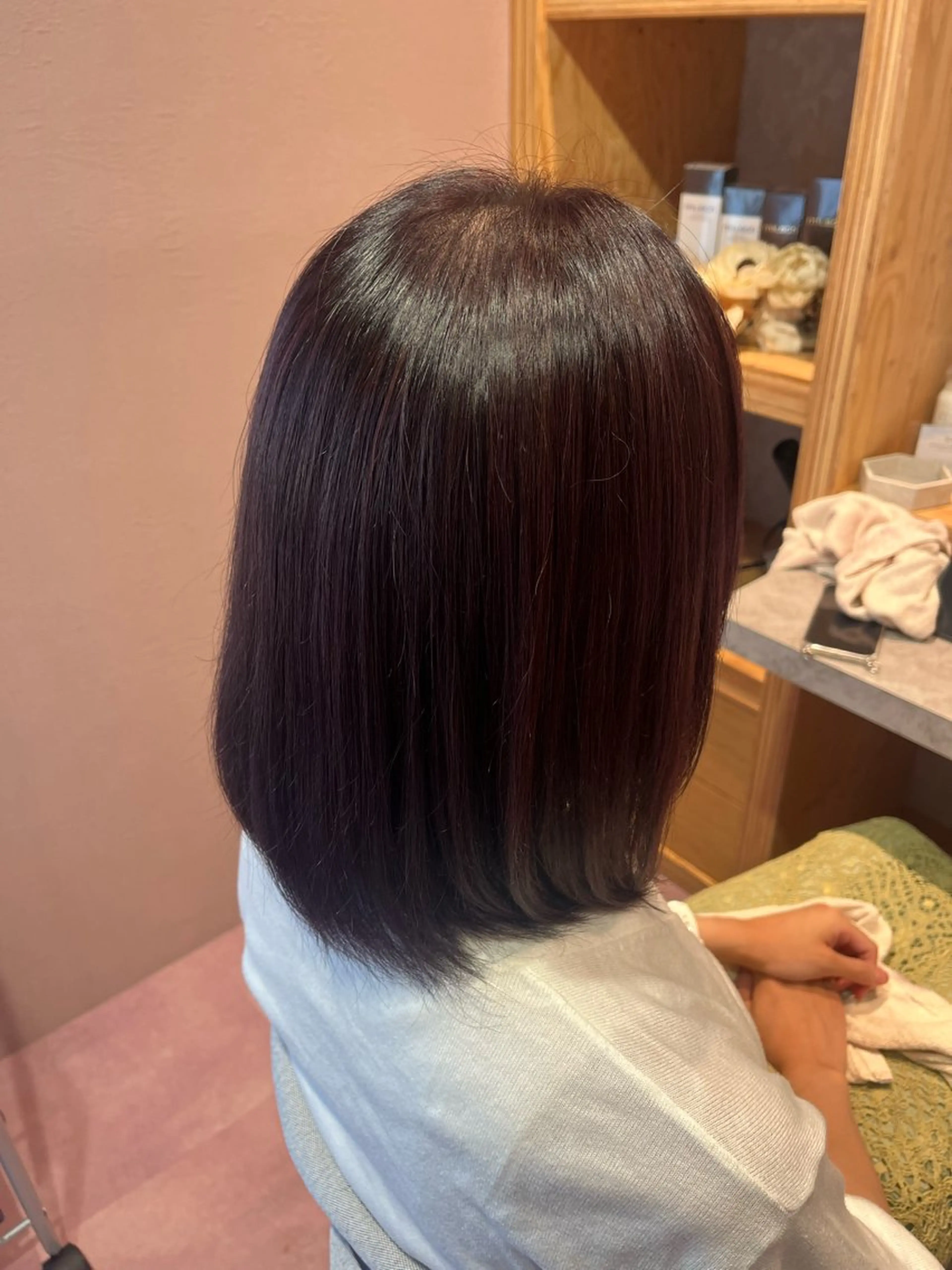 ミディアム カラー ヘアカラー merc.🐑🤍 山口夏希のヘアスタイル