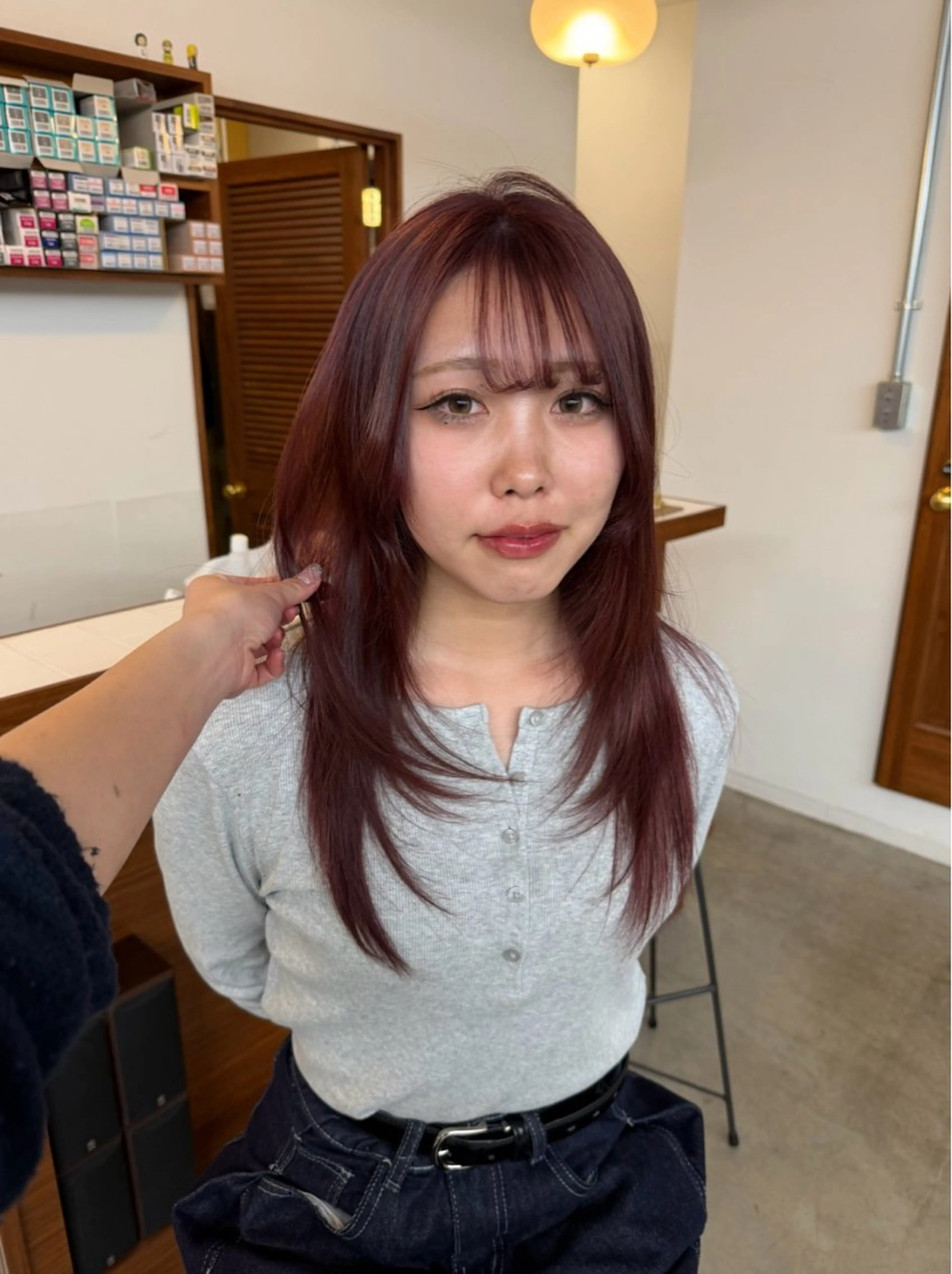 ミディアム ヘアカラー PELE/ハイトーン /初田芽以のヘアスタイル