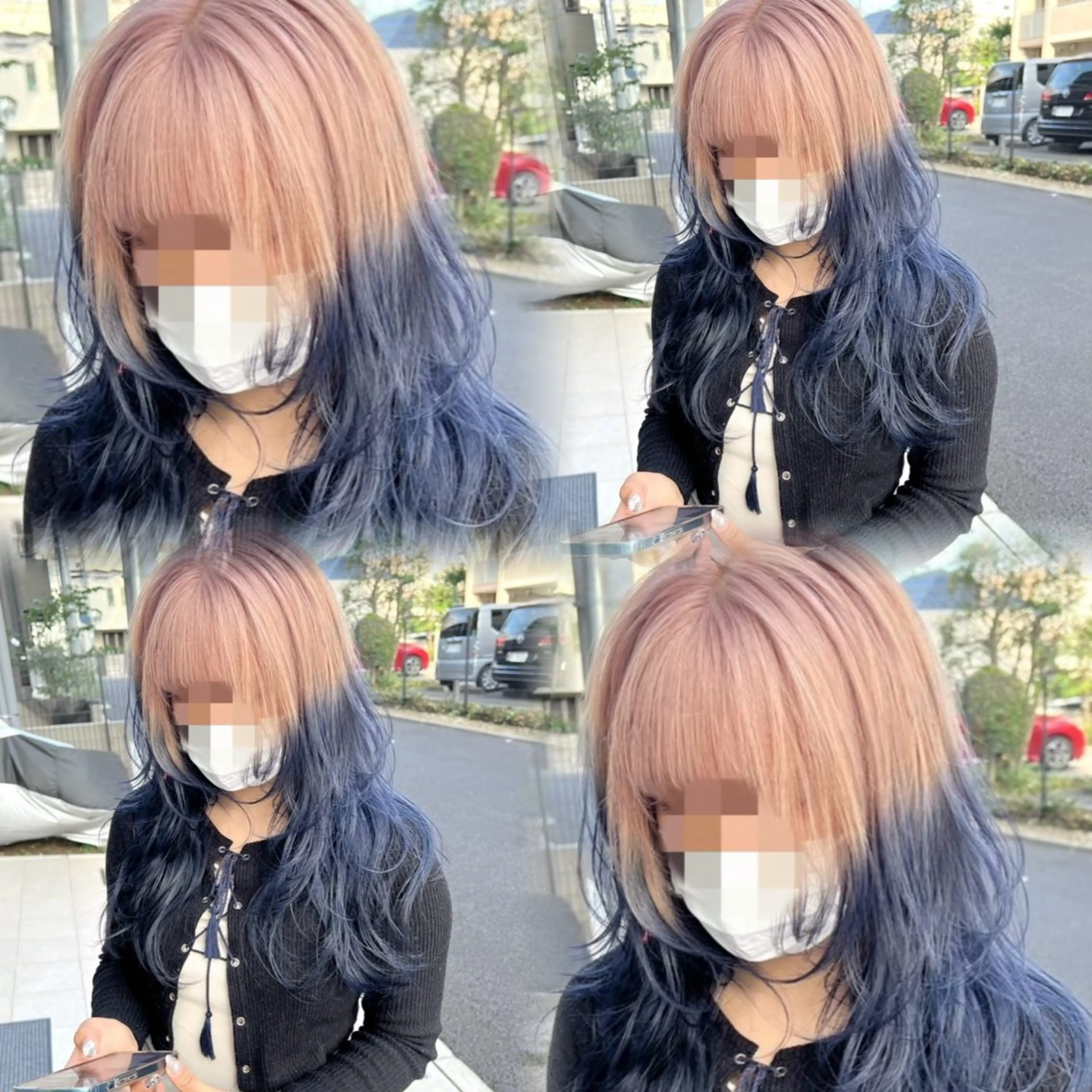 ロング rise/レイヤー／ ダブルカラーのヘアスタイル